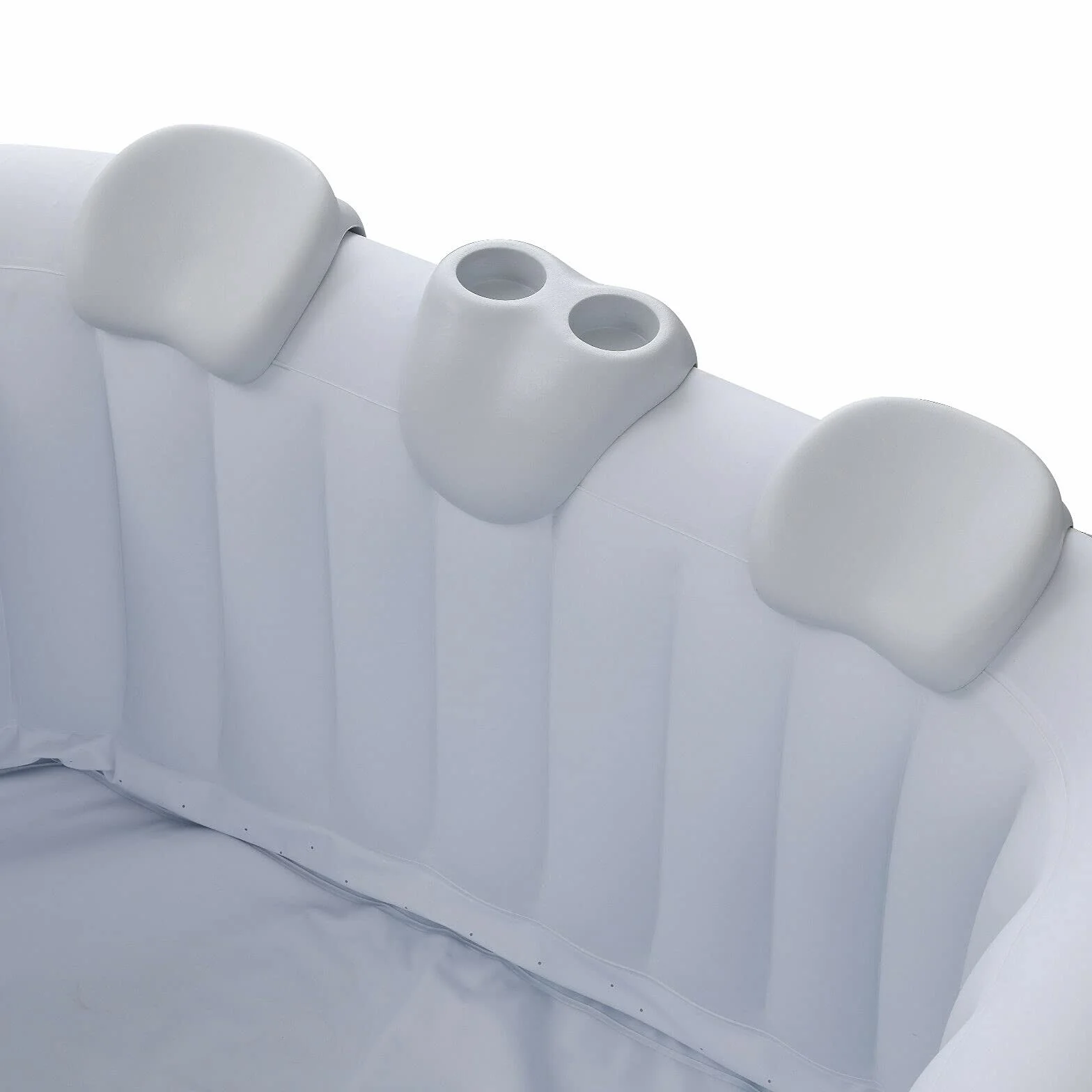 Arebos Comfort Set 2 poduszki na szyję z uchwytem na napój do jacuzzi | Biały | Wodoodporny | Pianka PU