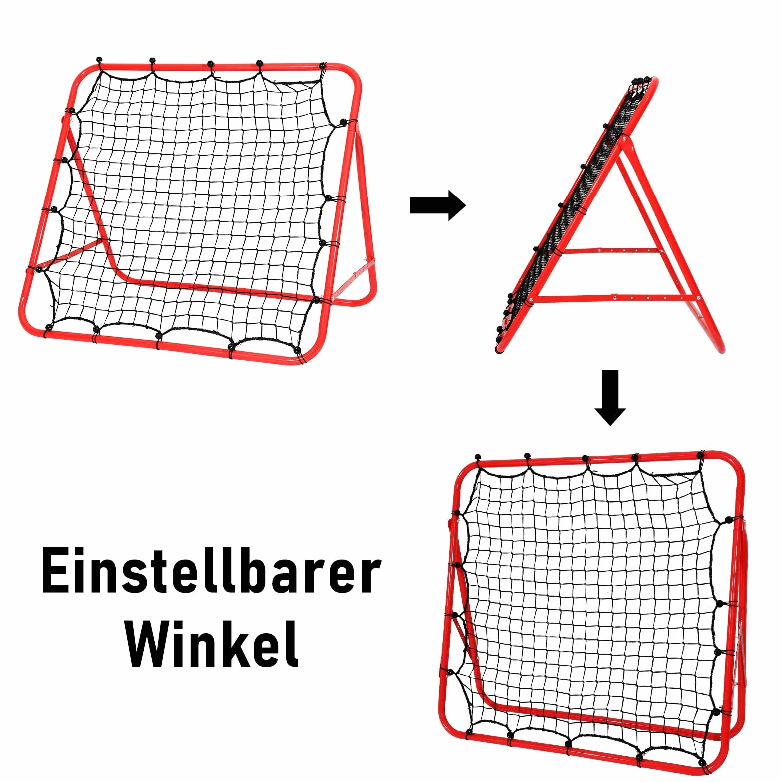 Jopassy Filet de rebond de football - Kickback pliable - Filet de rebond pour l'entraînement - Tube en métal/tissu PE - Pour basket-ball