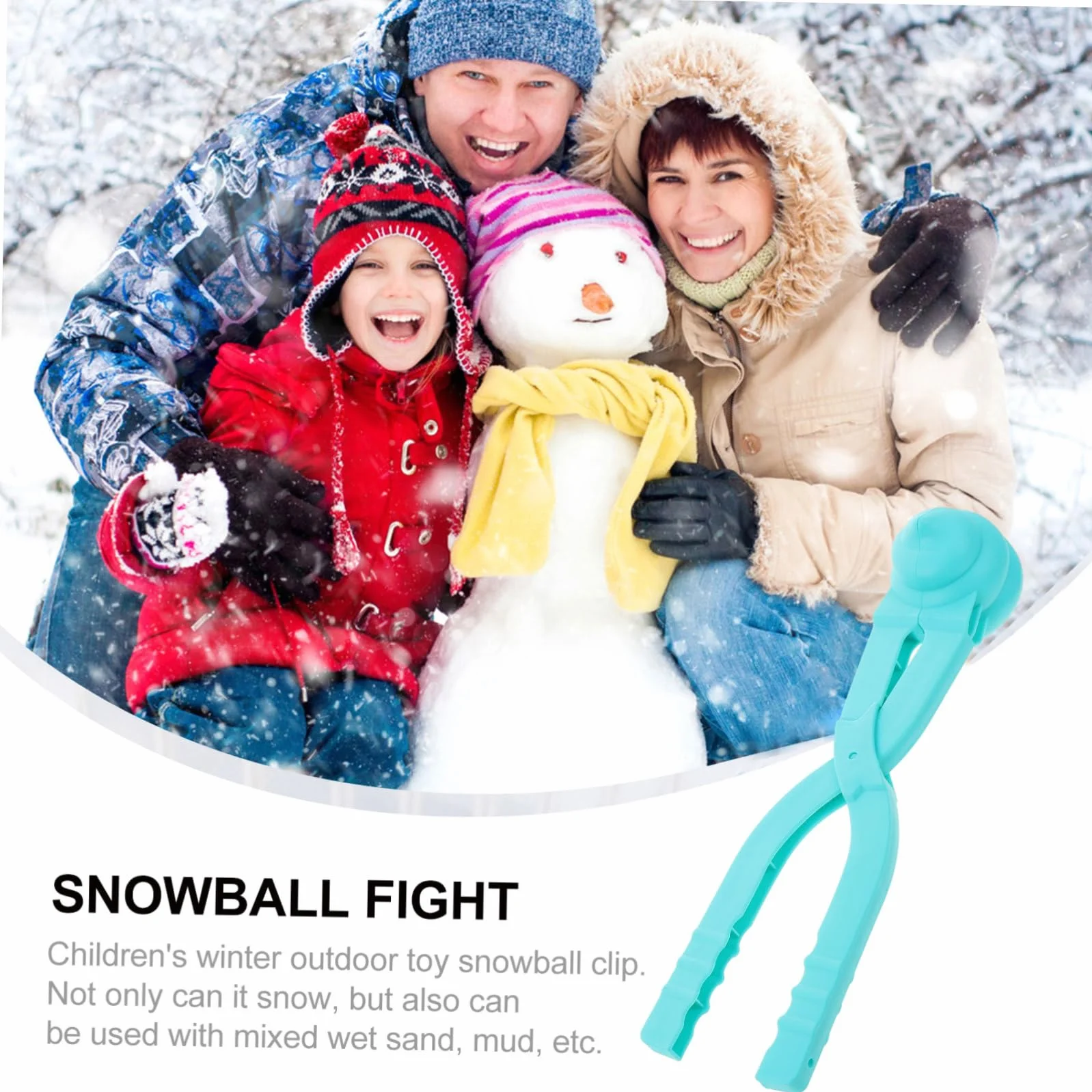 TOYANDONA Pince De Boules De Neige De Caca pour Garçon Et Filles, Petite Taille 30 Cm, Plastique Sûr, Jouet Extérieur D’Hiver, Jeu De Plage Sable, Fabrication Rapide Et Mains Protégées