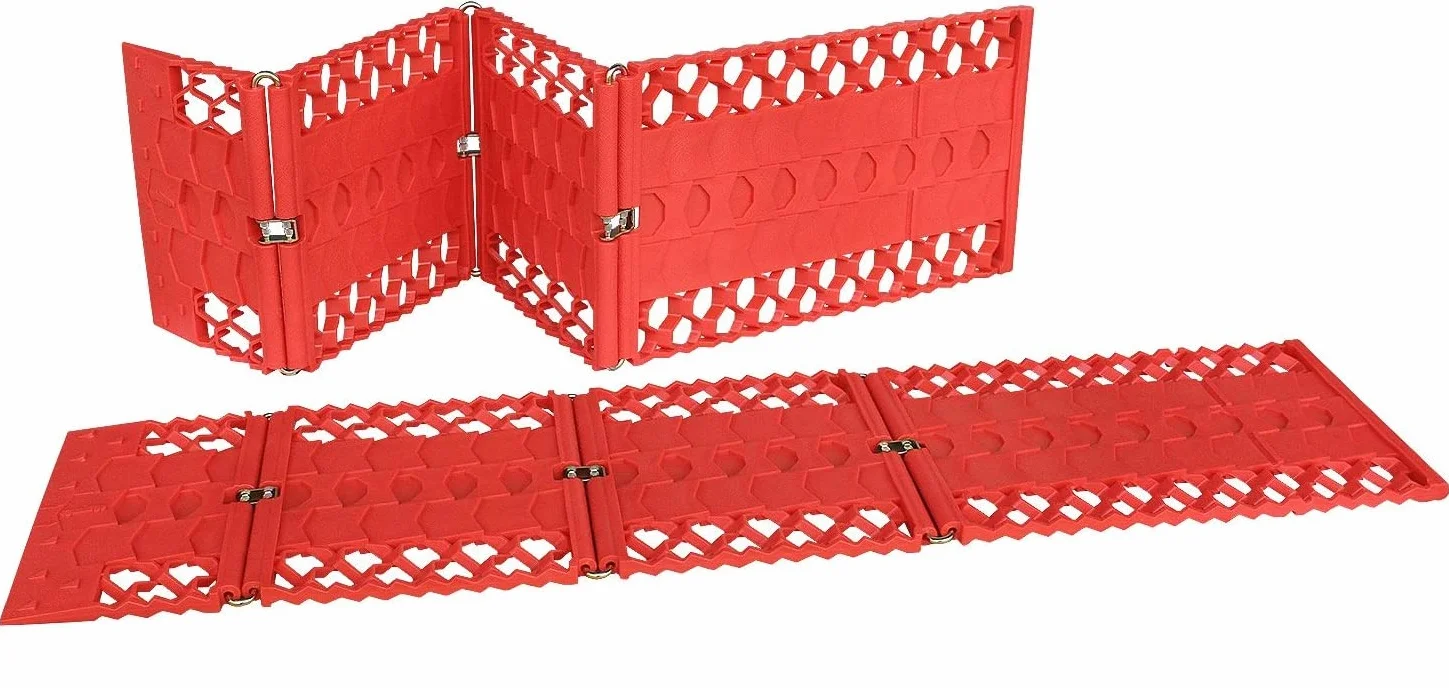 Lot de 2 tapis antidérapants en plastique US – Aide à la traction – Neige glacée sable boue – Tapis de marche tout-terrain en tôle de sable