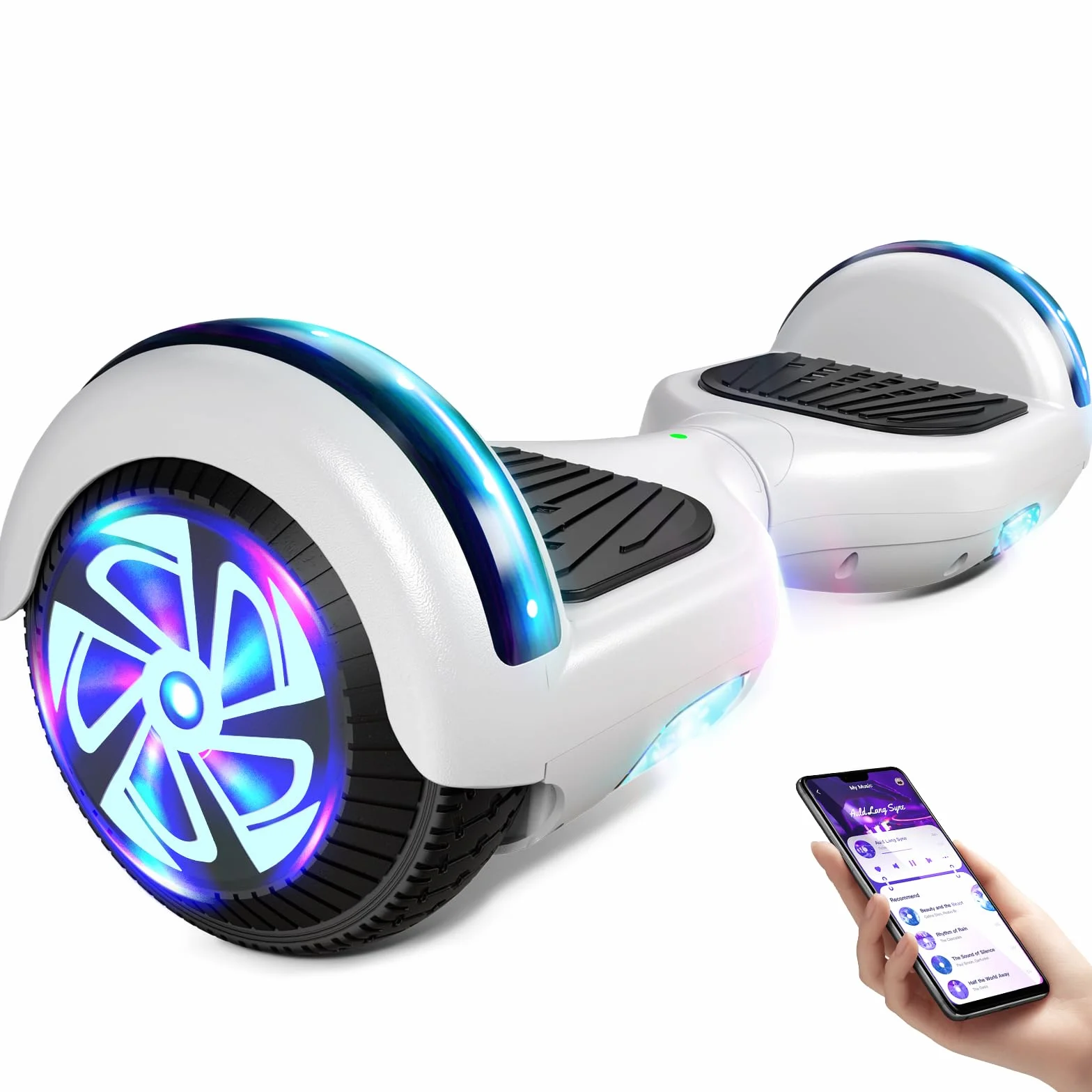 Hoverboard Hover Borad 6,5" avec lumières LED/Bluetooth, Skateboard, Cadeau pour Enfants