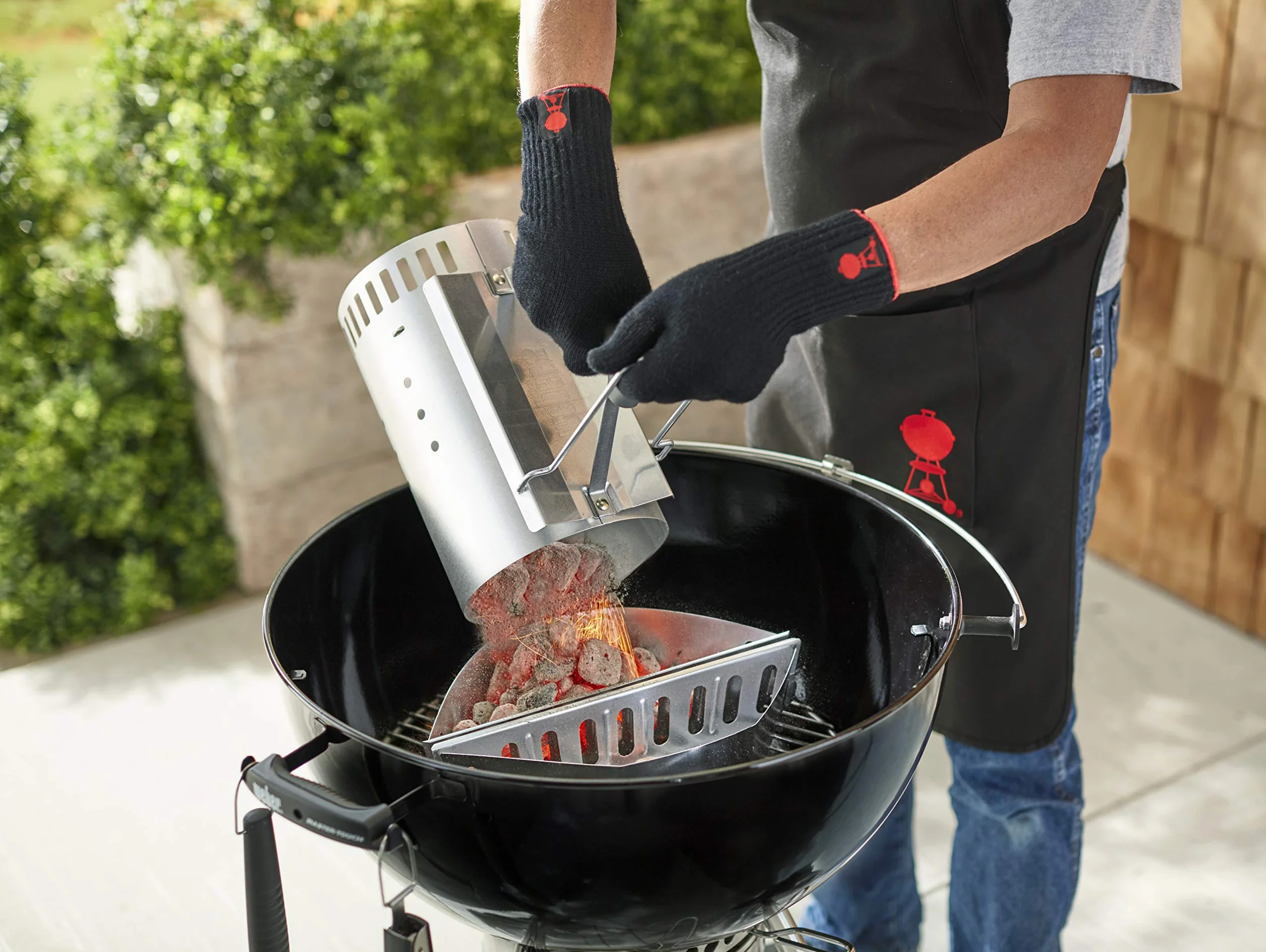Weber Rapidfire Cheminée d’allumage Barbecue Charbon 6L Acier 32x20,5x32,5 cm