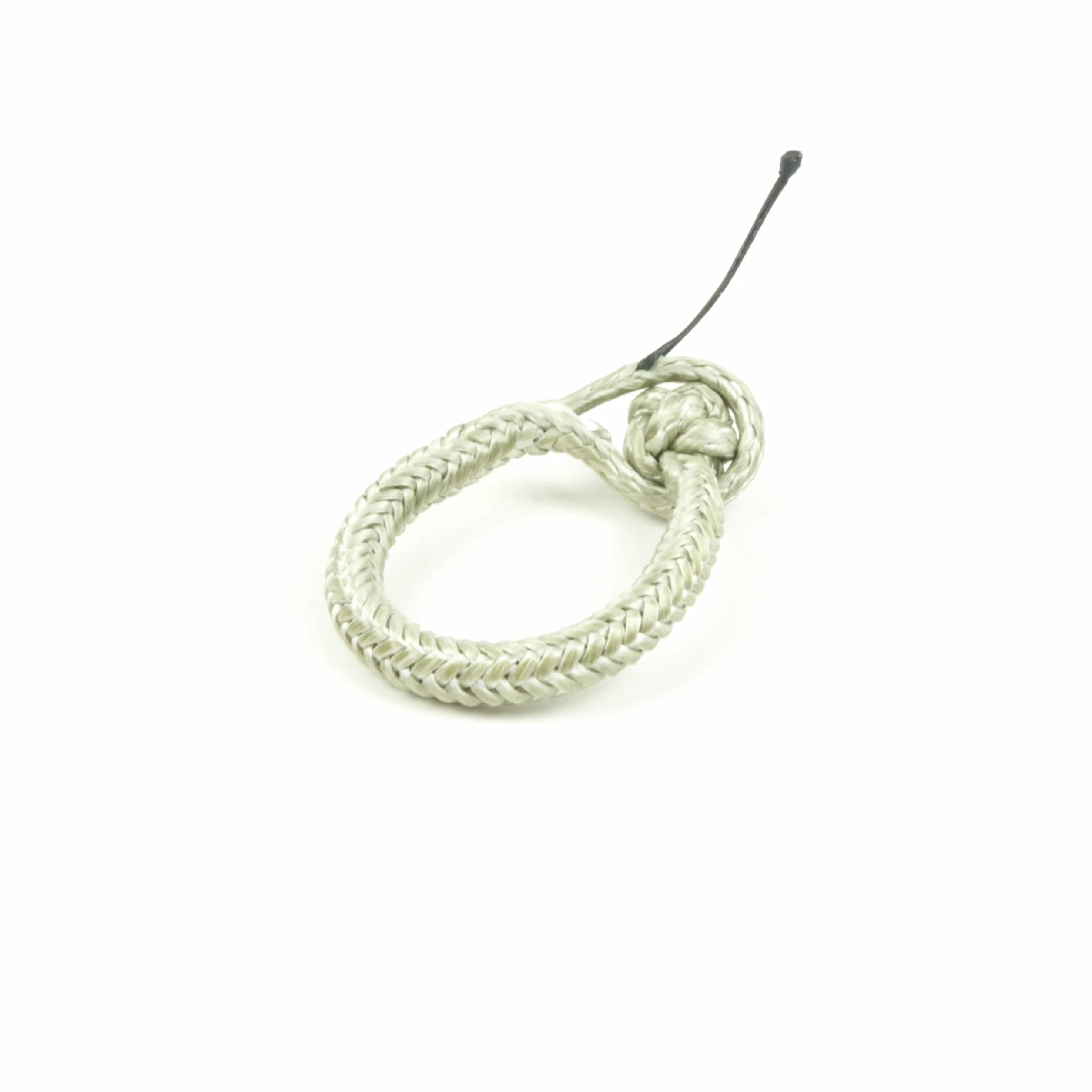 Dyneema® Manille de cordage avec ouvre-boîte - Manille souple 4/6/8/10 mm - Gris/noir - Fabriquée à la main en Allemagne - Spécialement conçue pour une utilisation dans un
