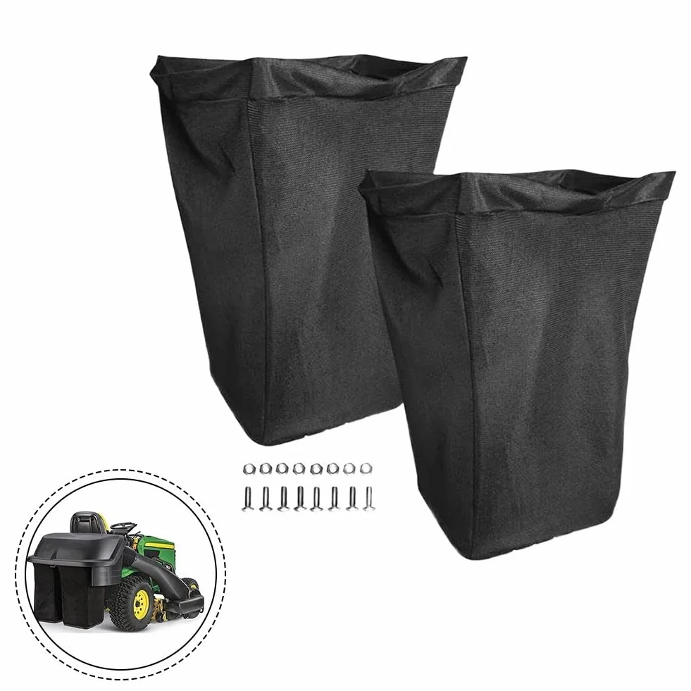 John Deere Sacs à gazon compatibles AM122416 AM101602 Lot de 2 nylon noir