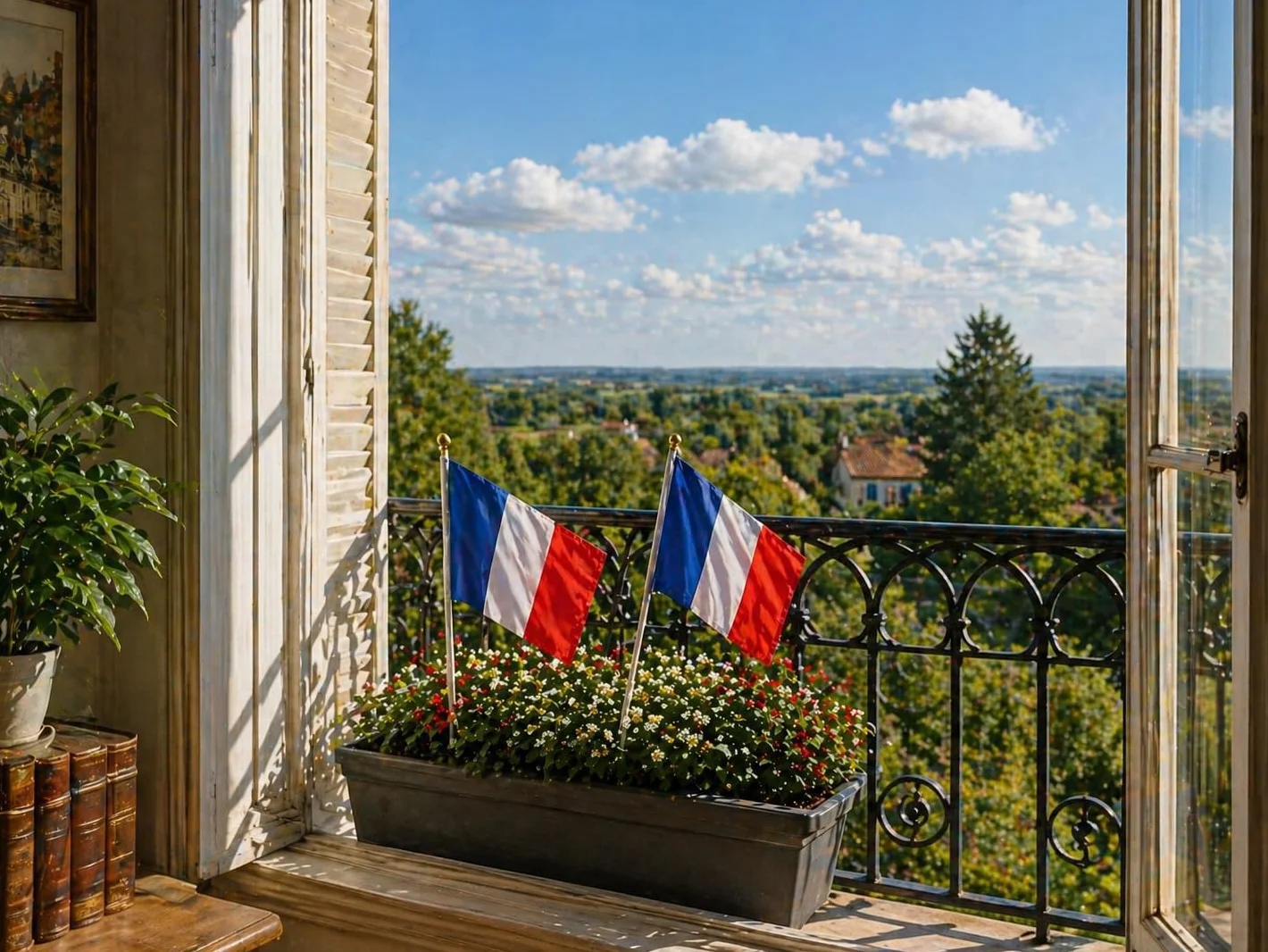 Kit 10 Pièces Petits Drapeaux France 14x21 cm avec Bâton Plastique 30 cm + 2 Feuilles de Tatouages – Drapeau Français Supporter Football