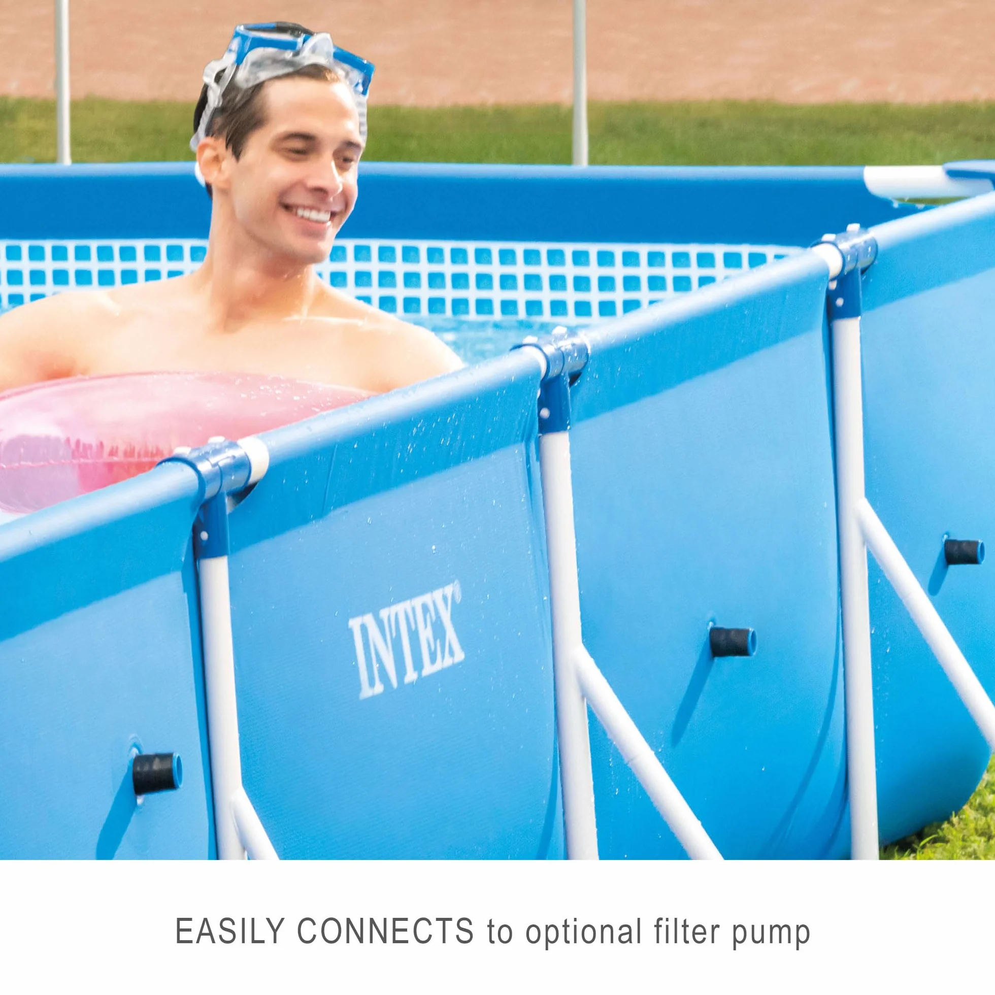 Intex piscine metal frame junior rectangulaire 4,50 x 2,20 x 0,84m