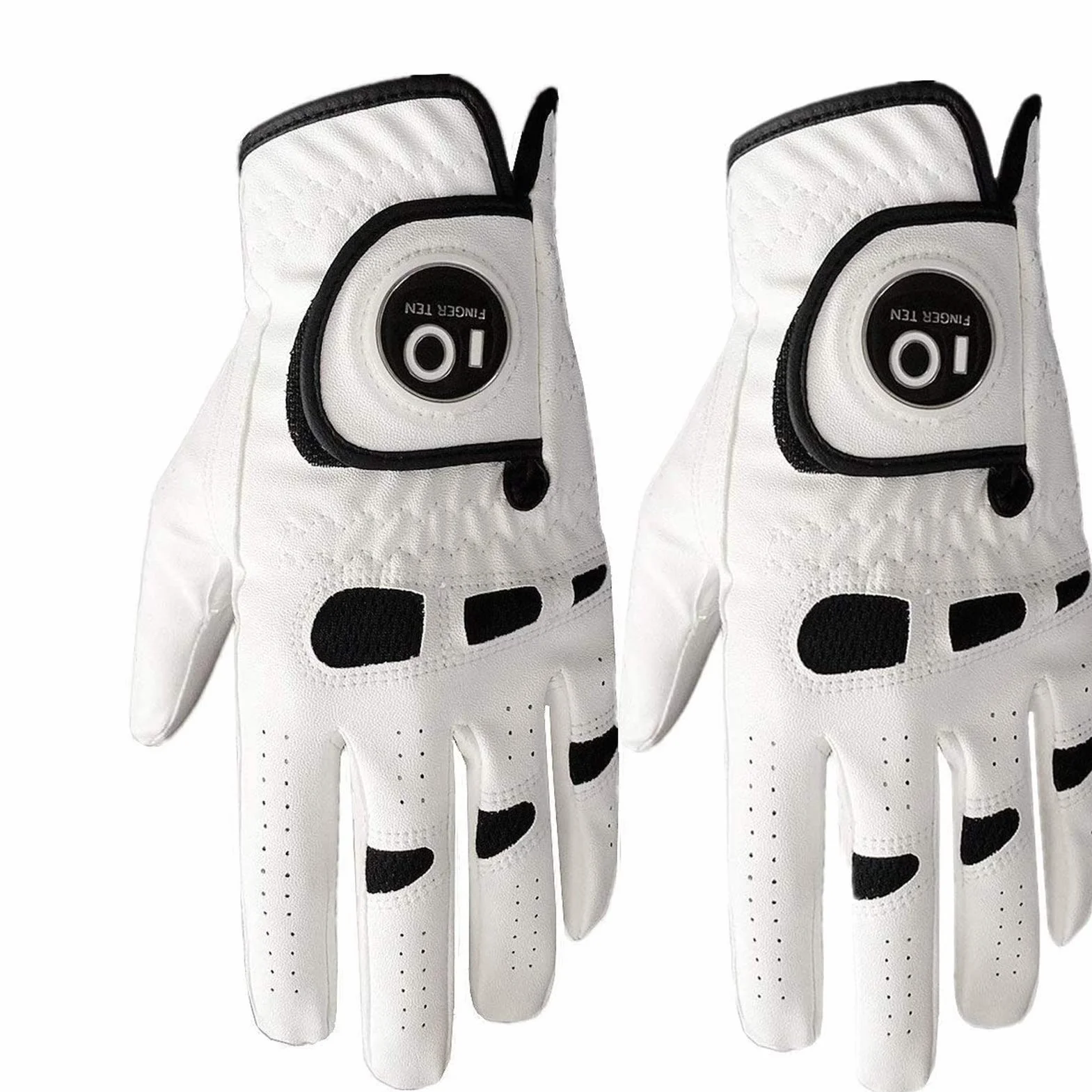 Gants de Golf Cuir Hommes Paquet de 2 FINGER TEN