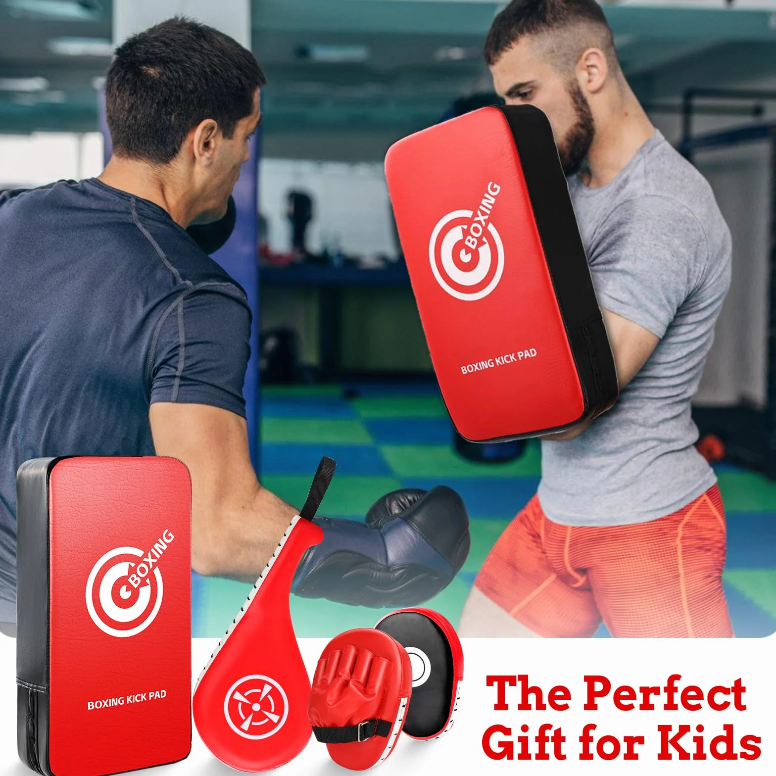 NZQXJXZ Ensemble de Kick Pads pour Enfants et Adolescents – Kick Pad Taekwondo, Patte d’ours Courbée & Double Paddle de Coup de Pied, Accessoire d’Arts Martiaux Sûr pour Boxe,Coups de Poing et de Pied