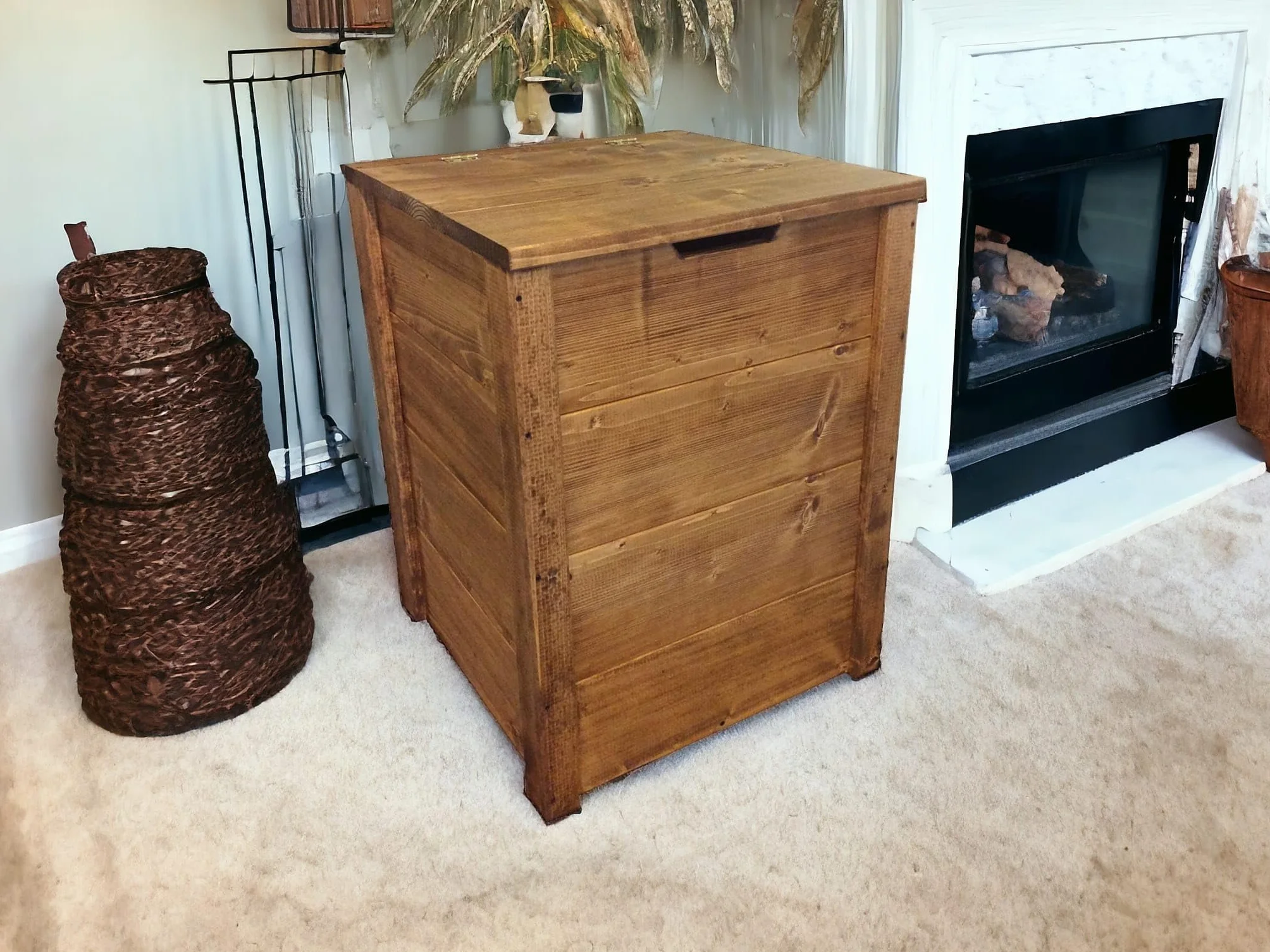 Coffre banc de rangement en bois 45x45x60 cm TOTAL WOOD 2012