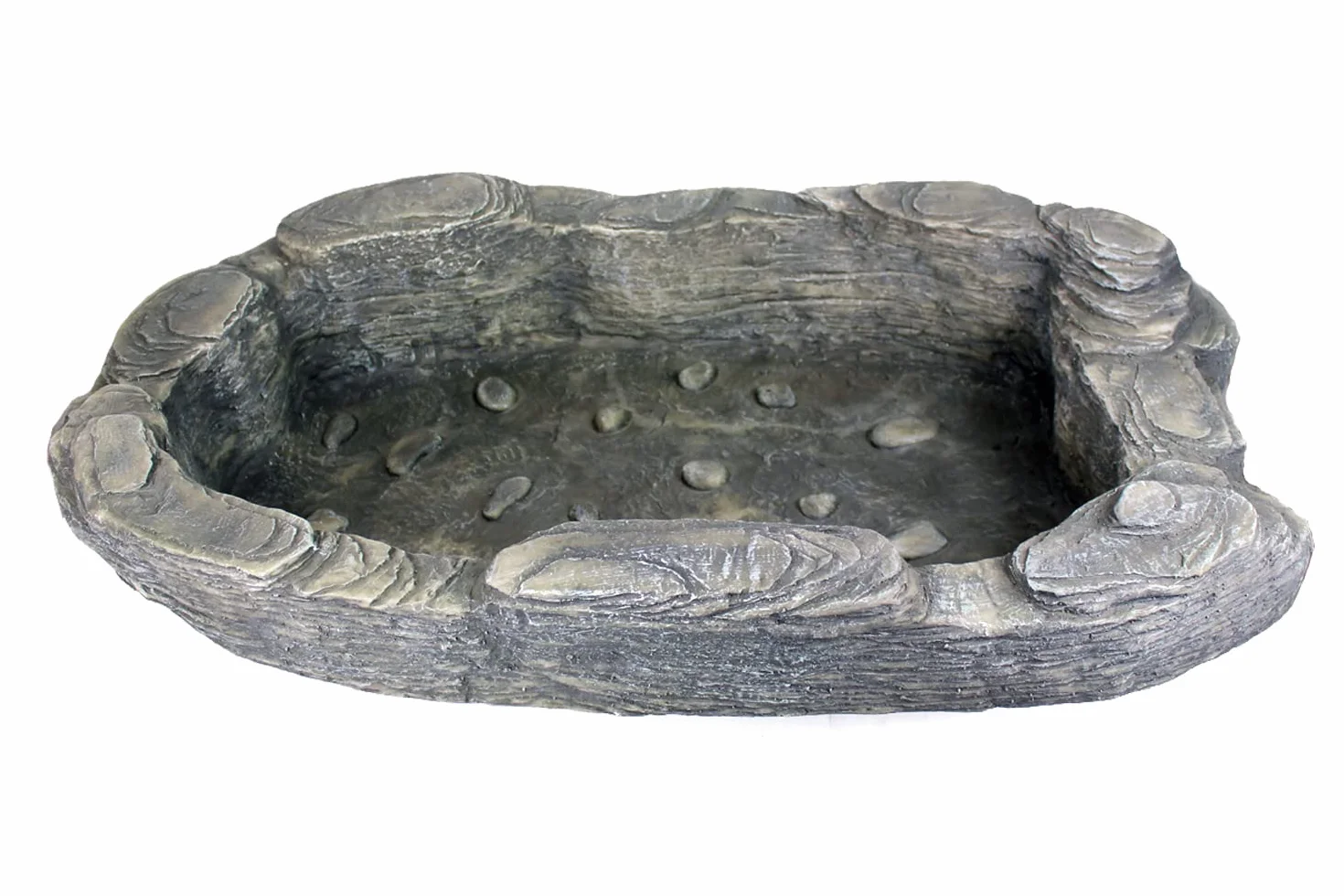 Arnusa Bassin de jardin artificiel 90 x 54 cm 70 l