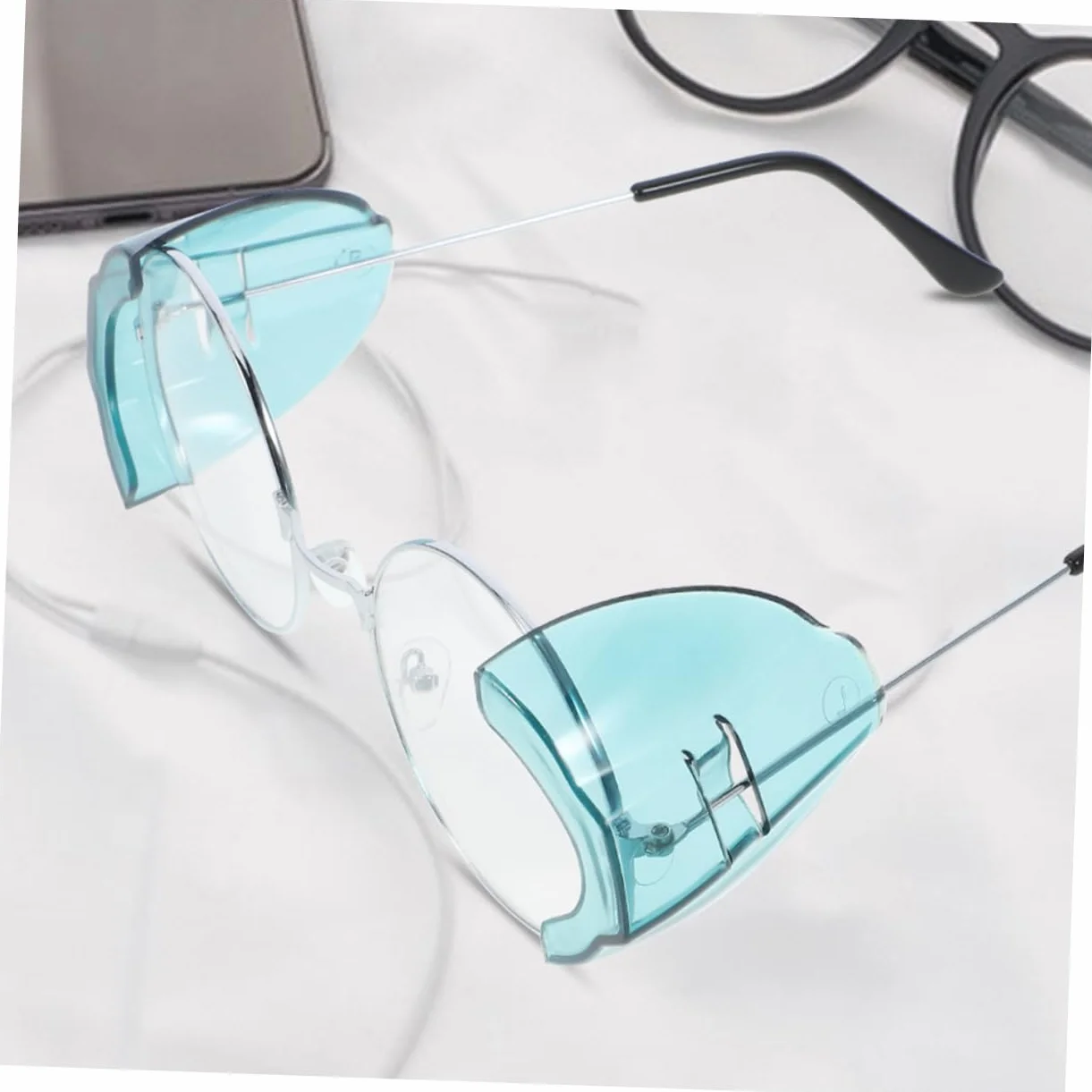 Vaguelly Lot de 4 Protections Latérales pour Lunettes, Inserts TPU Anti-Rayures