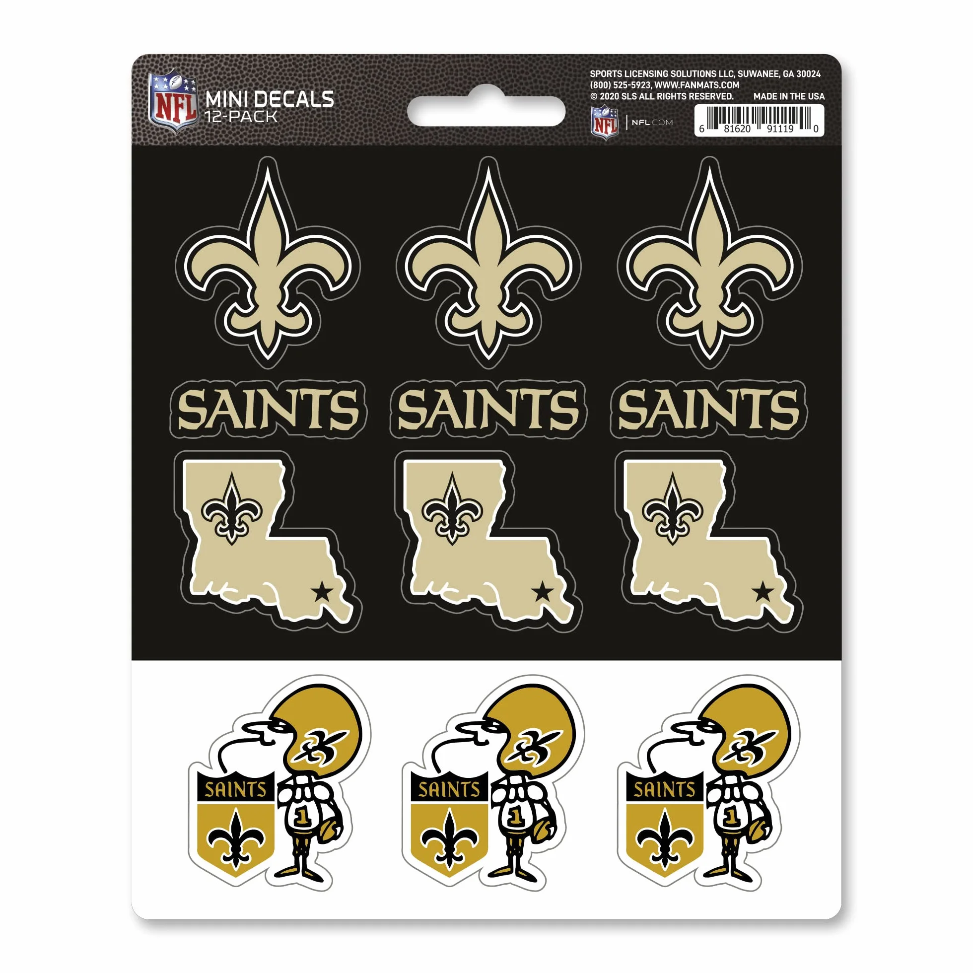 Fanmats NFL Lot de 10 mini autocollants unisexes