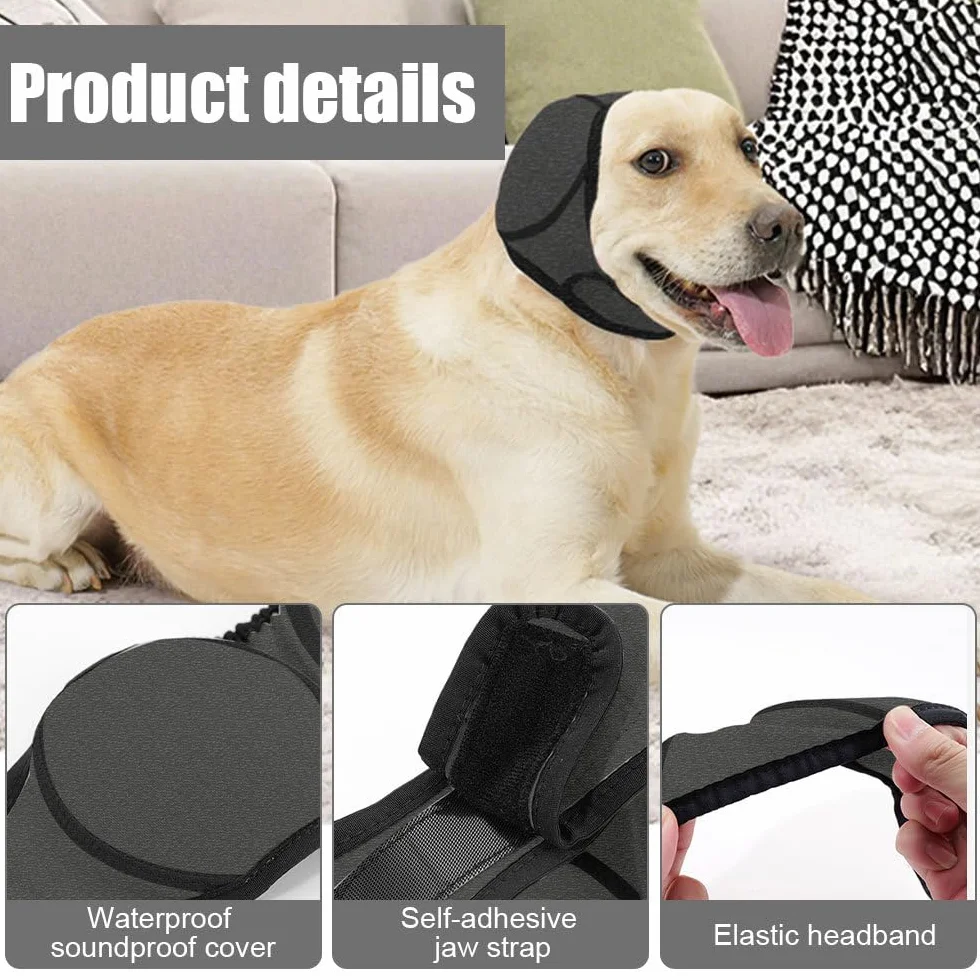 Cache-Oreilles de Natation pour Chien, Bonnet de Bain Imperméable et Réglable pour Petits, Moyens et Grands Chiens