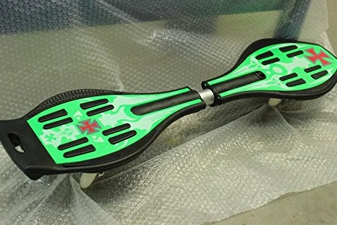 DiversitySport Waveboard avec roues clignotantes, Green With Design