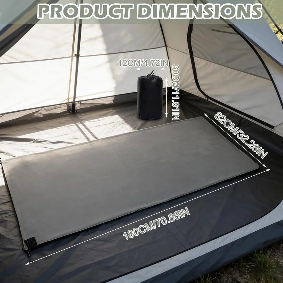 Sac de couchage en coton et coutil ultra léger - 180 x 80 cm - Sac de couchage intérieur en polaire compact - Sac de couchage léger pour le camping, la randonnée, l'auberge et l'extérieur