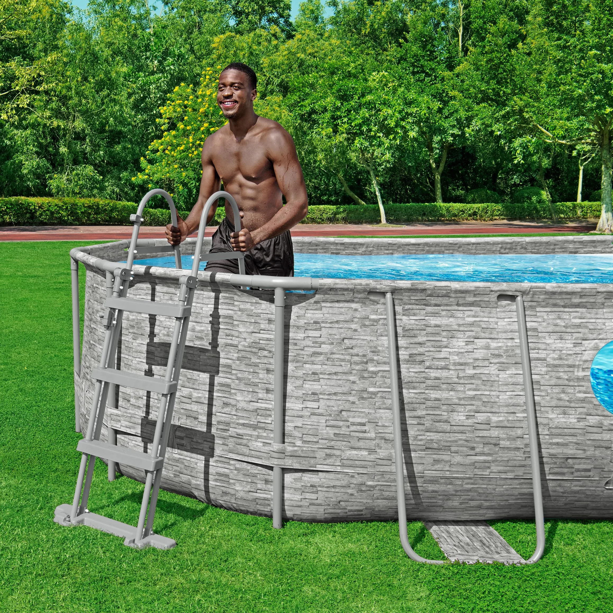 Bestway Steel Pro Max Splashview Kit Piscine Hors Sol 427x250x100 cm Gris