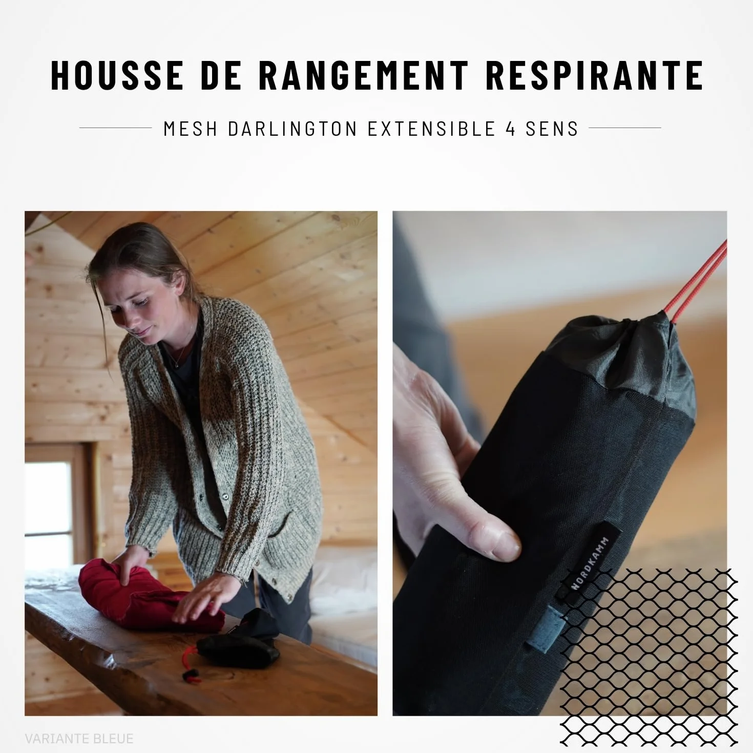 NORDKAMM Drap de Sac de Couchage 100% Coton, Trekking, randonnée, Voyage
