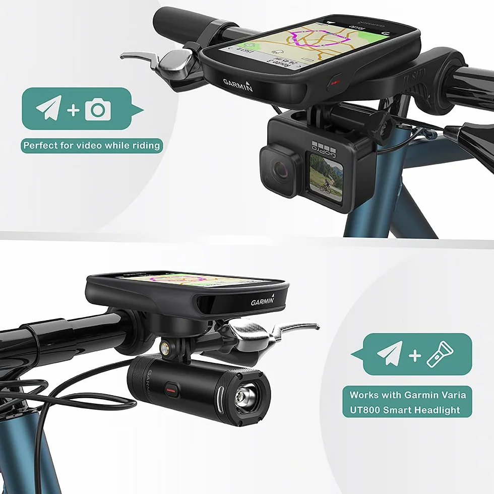 TUSITA Support de Vélo Compatible avec Garmin GPS Bike Computer, XOSS G/G+, iGPSPORT GPS - 25,4 mm 31,8 mm Support Guidon - Vélo de Accessoires de Sports de Plein Air
