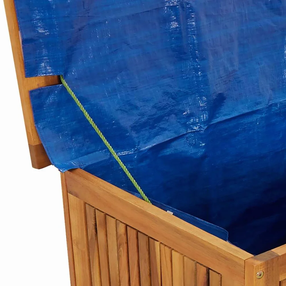 vidaXL Boîte de Rangement de Jardin Banc de Stockage en Bois d'Acacia Solide 90x50x58 cm