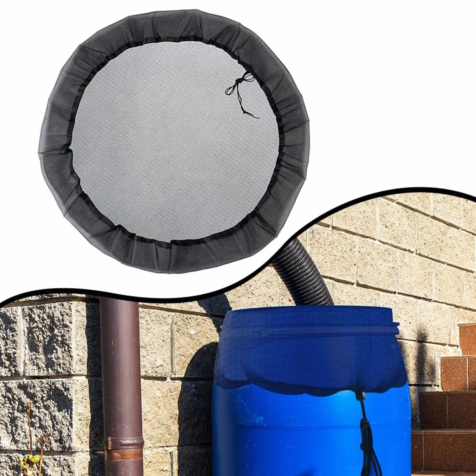 Baril de pluie 110/120 CM avec couvercle de protection