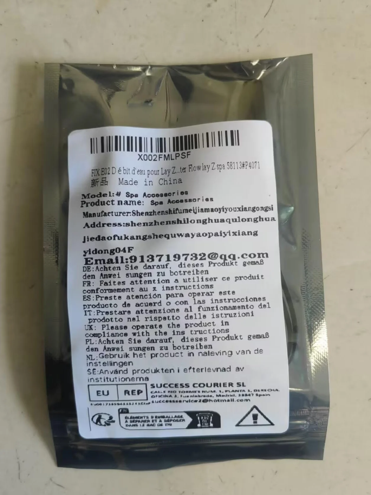 FIX E02 Capteur de débit d'eau pour Lay Z spa SpaSalu AirJet Lazy Spa best-way 58113