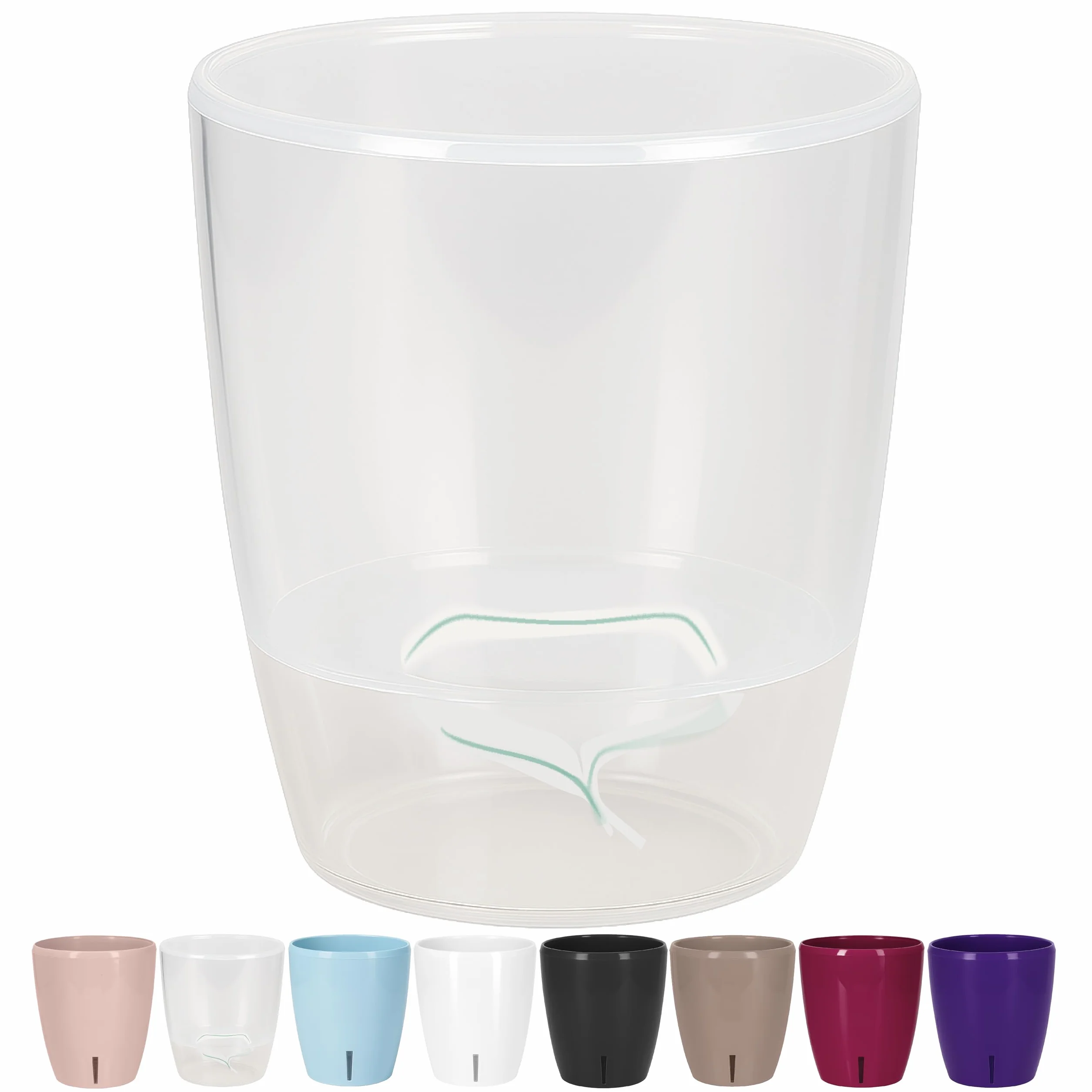 Santino ORCHIDEA Pot à Orchidée Arrosage Automatique 15 cm 2 L Transparent