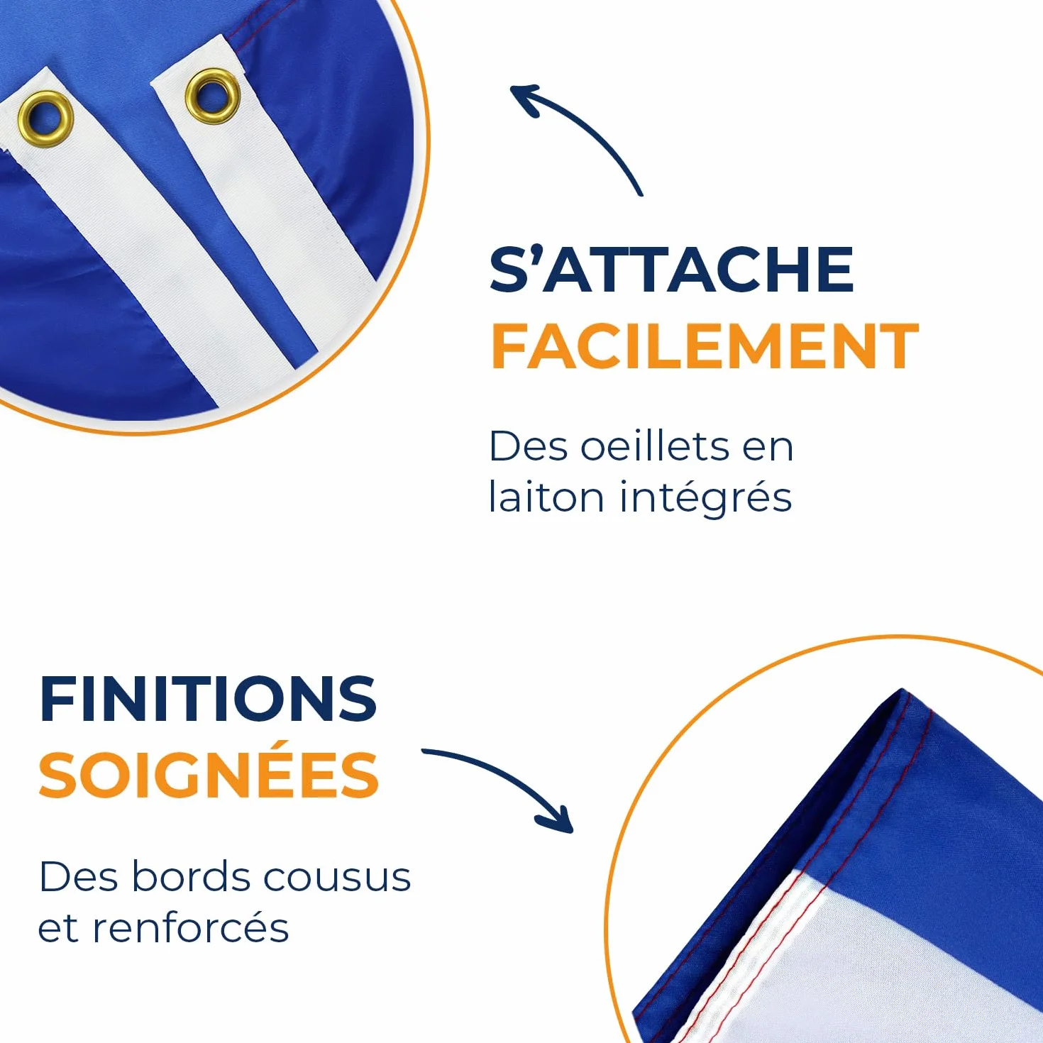 AZ FLAG Drapeau France 150x90 cm Français 100% Polyester avec Oeillets Métalliques