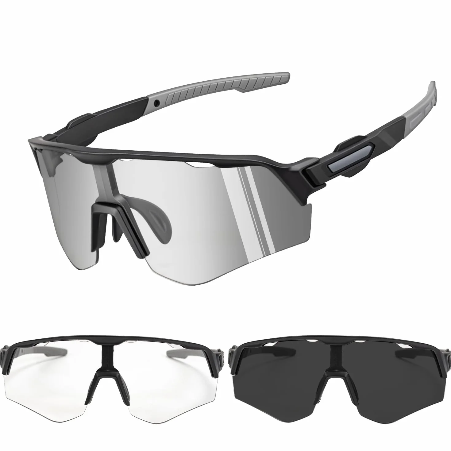 Lunettes de vélo auto-colorantes pour homme et femme, UV400, lunettes de course, lunettes de soleil, lunettes de vélo de course pour vélo VTT