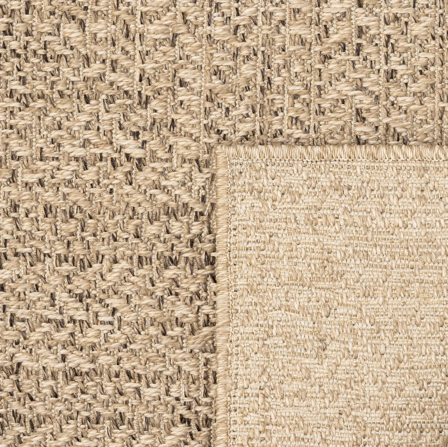 Tapis Kansas 160 x 230 cm, Intérieur Confortable, Style Jute Naturel, Facile à Nettoyer