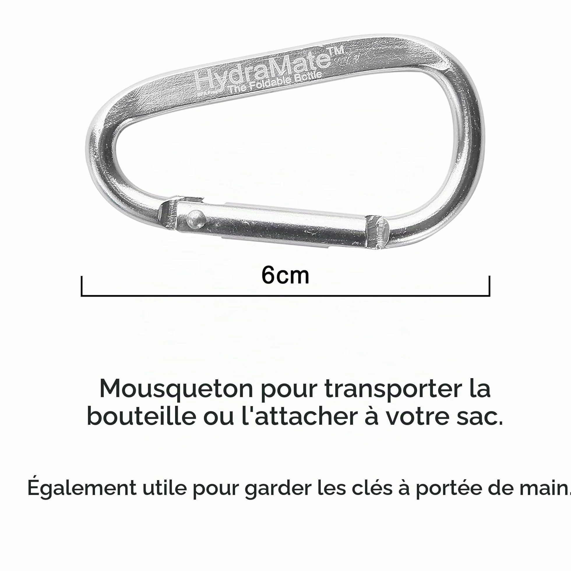 SwimCell Gourde Souple Bouteille Pliable - Poche A Eau 750ml Légère Flexible Sans BPA. Bouteille De Voyage, Camping, Festival, Activités Extérieures. Réutilisable Durable. Mousqueton Inclus. Bleu