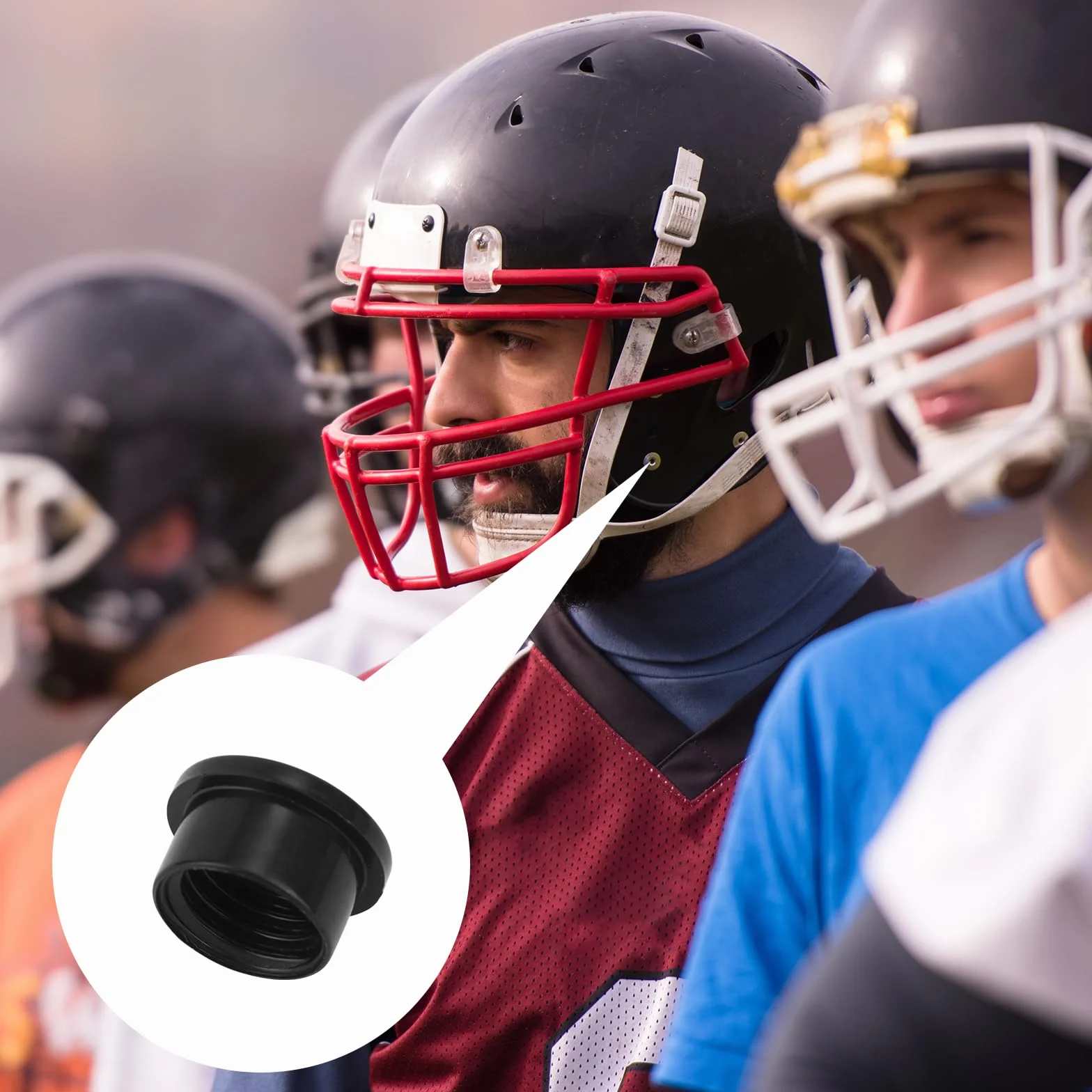 Vis de Valve de Vessie pour Riddell Speedflex et Speed Icon, Vis Valve Vessie Plastique pour Casque Football Bouchons Valve Pratiques pour Casques Rugby pour Adultes et Jeunes(Noir)