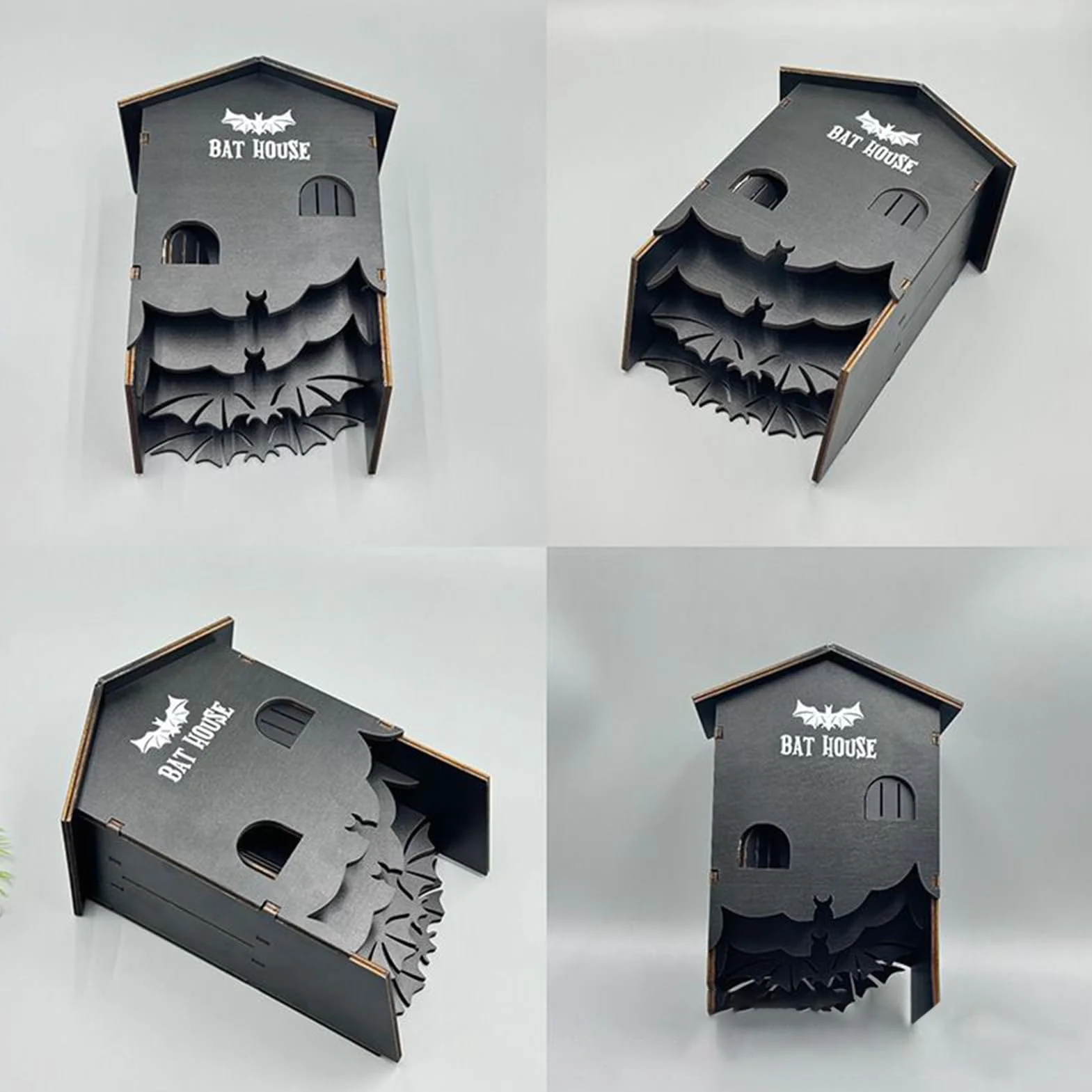 Abri à Chauves-Souris en Bois pour Jardin - Nichoir Murale Trois Chambres