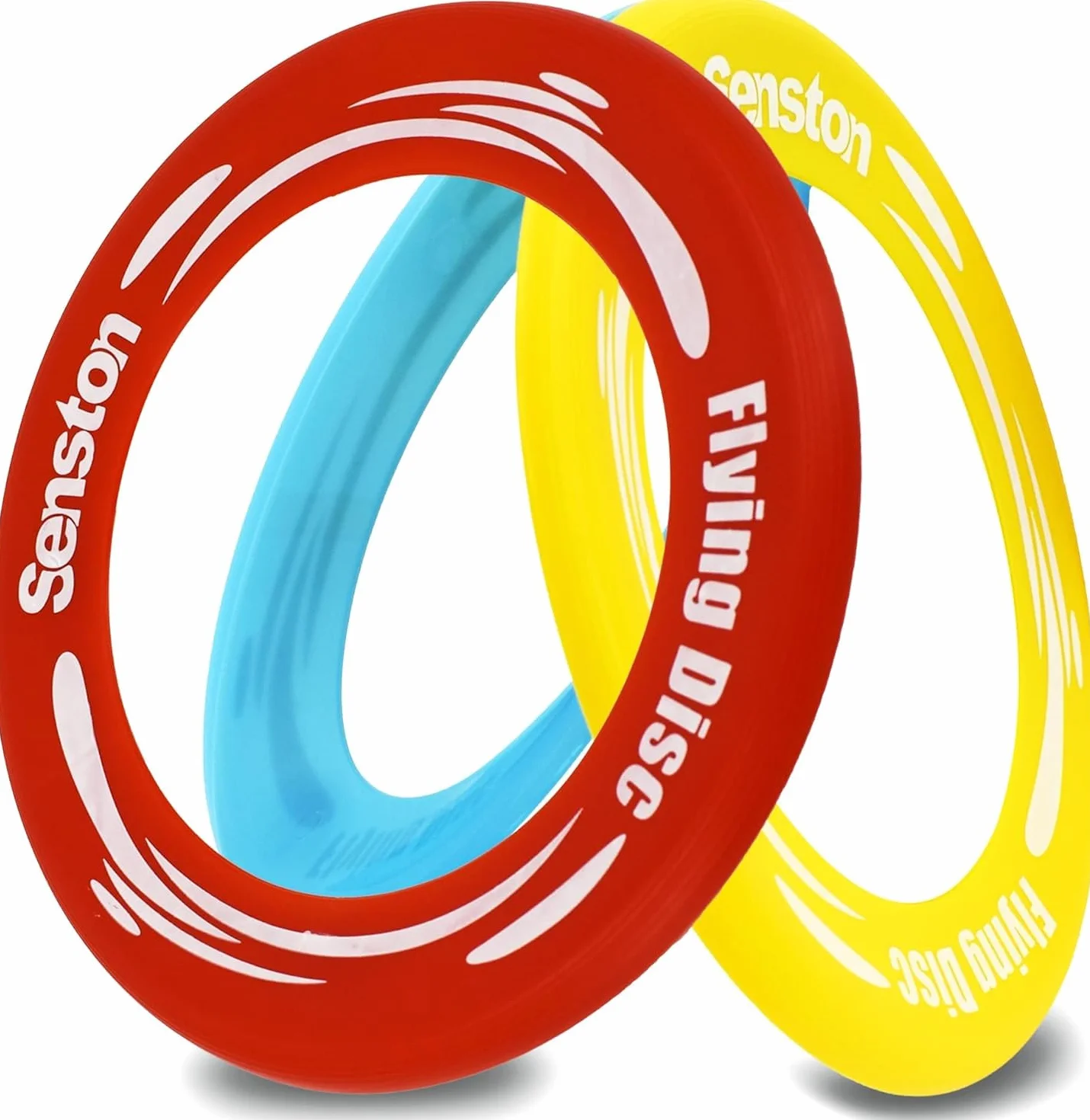 Senston Disque Volant 3 Pièces, Ring Disque 11 Pouces pour Les Niveaux de Joueurs, Sport de Disque pour la Piscine, la Plage et l'arrière-Cour