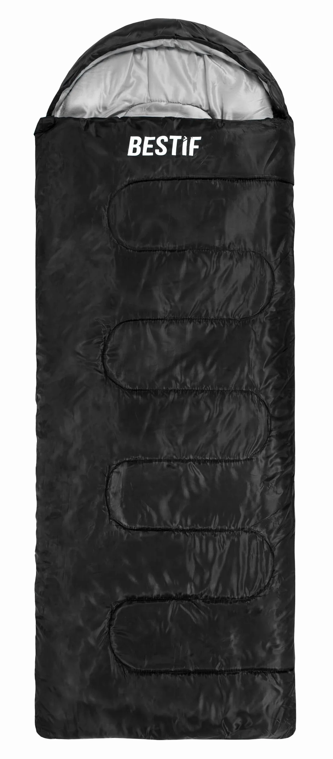 Sac de couchage pour camping - Sac de couchage de plein air - Sac de couchage d'été imperméable ultra-léger avec petit sac de rangement - Sac de transport inclus - 210x75cm (Noir, 210 x 75 cm)
