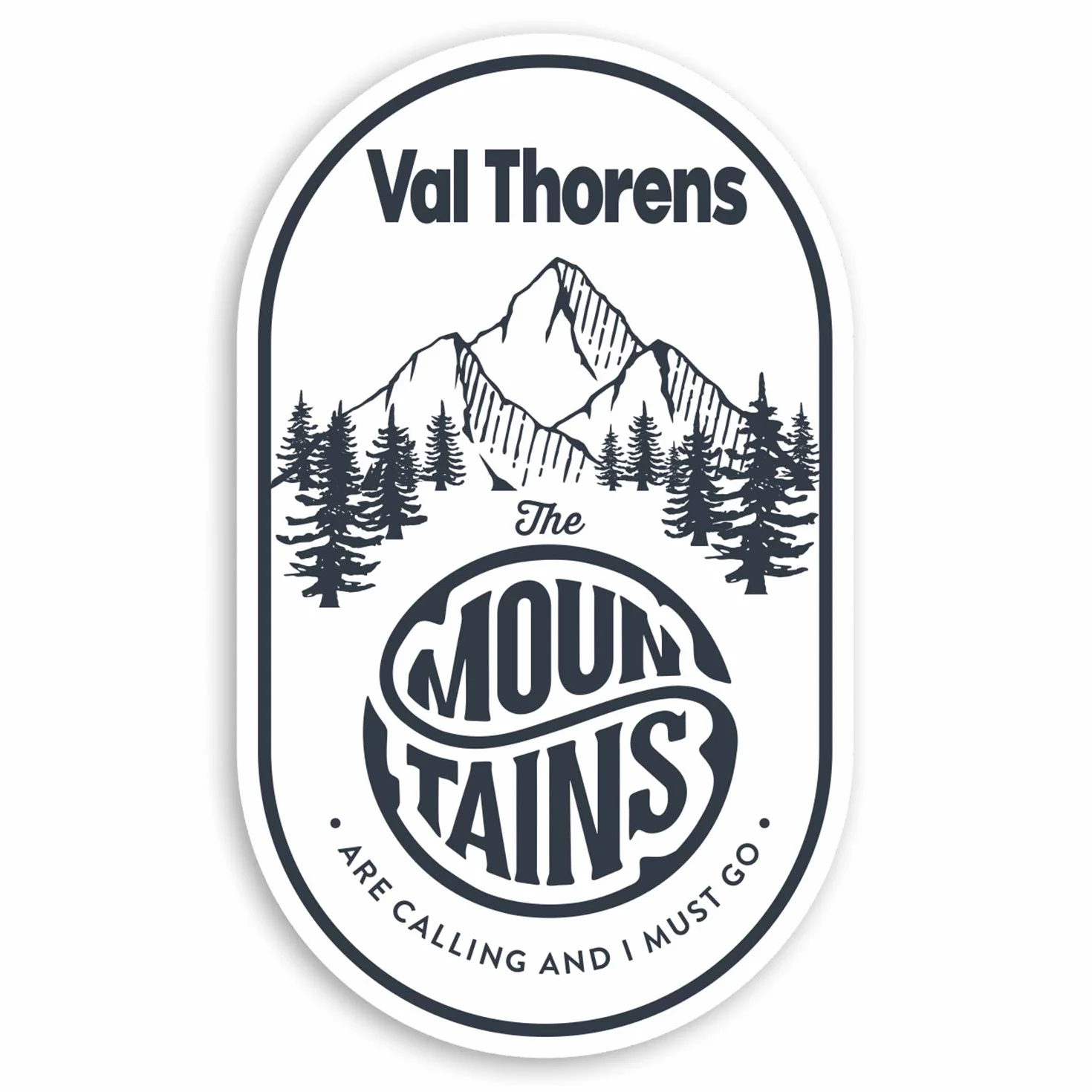 Lot de 2 autocollants en vinyle Val Thorens France de 10 cm – Autocollant pour bagages de voyage de ski #31212 (10 cm de haut)
