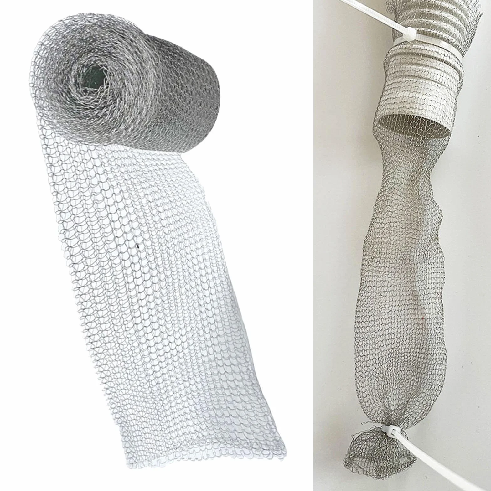 Paniers en treillis métallique réutilisables pour racines, Gris, 12.7 x 300 cm