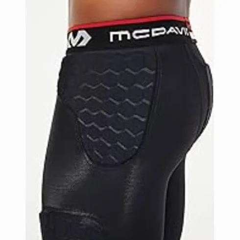 McDavid 737/7991 Thudd/Wrap-Around Padded Compression Shorts for Hip, Tailbone & Thigh Protection and Support Ideal for Contact Sports (One Pair)