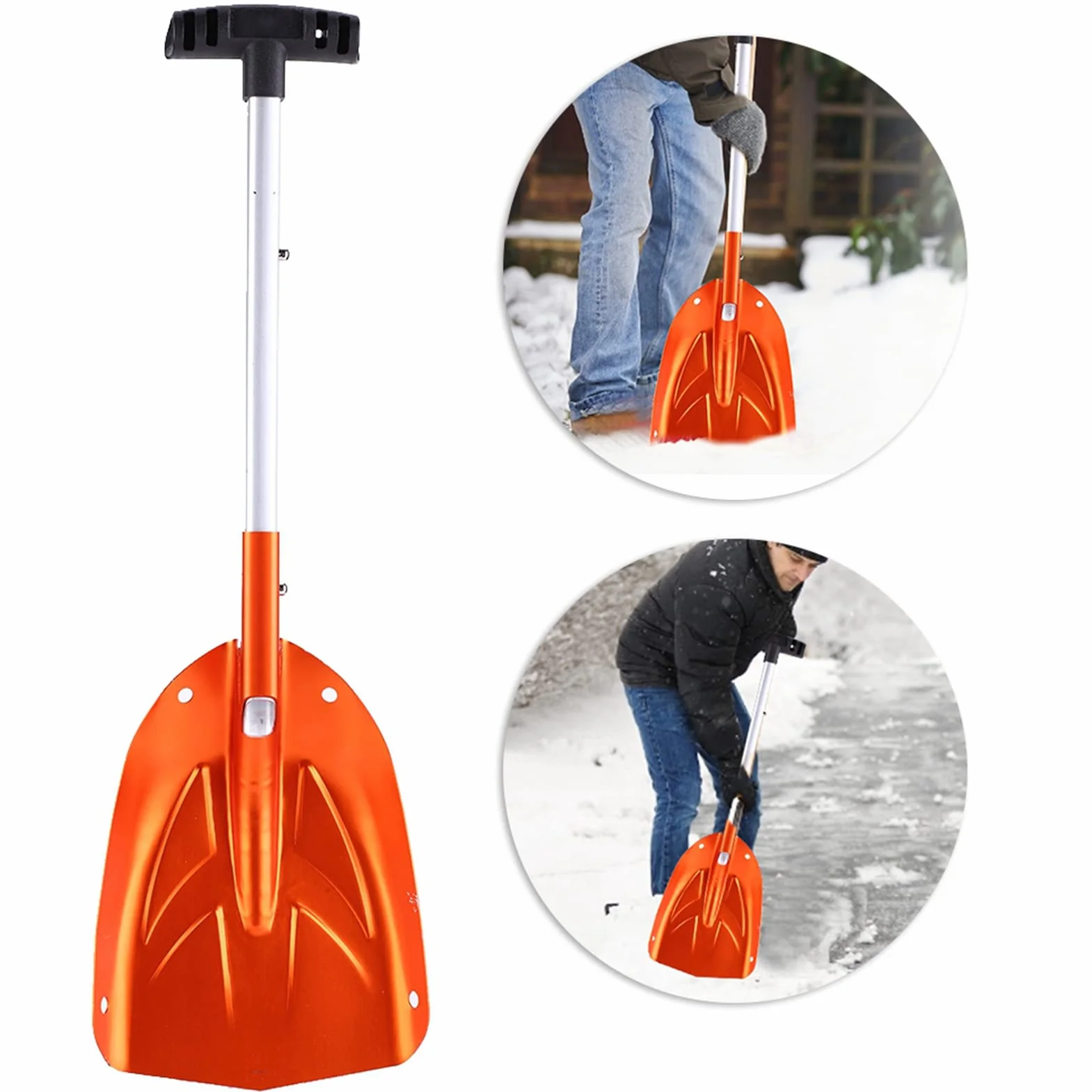 Ejoyous Pelle Neige Legre Alliage Aluminium Grattoir Glace Poussoir Neige Universelle