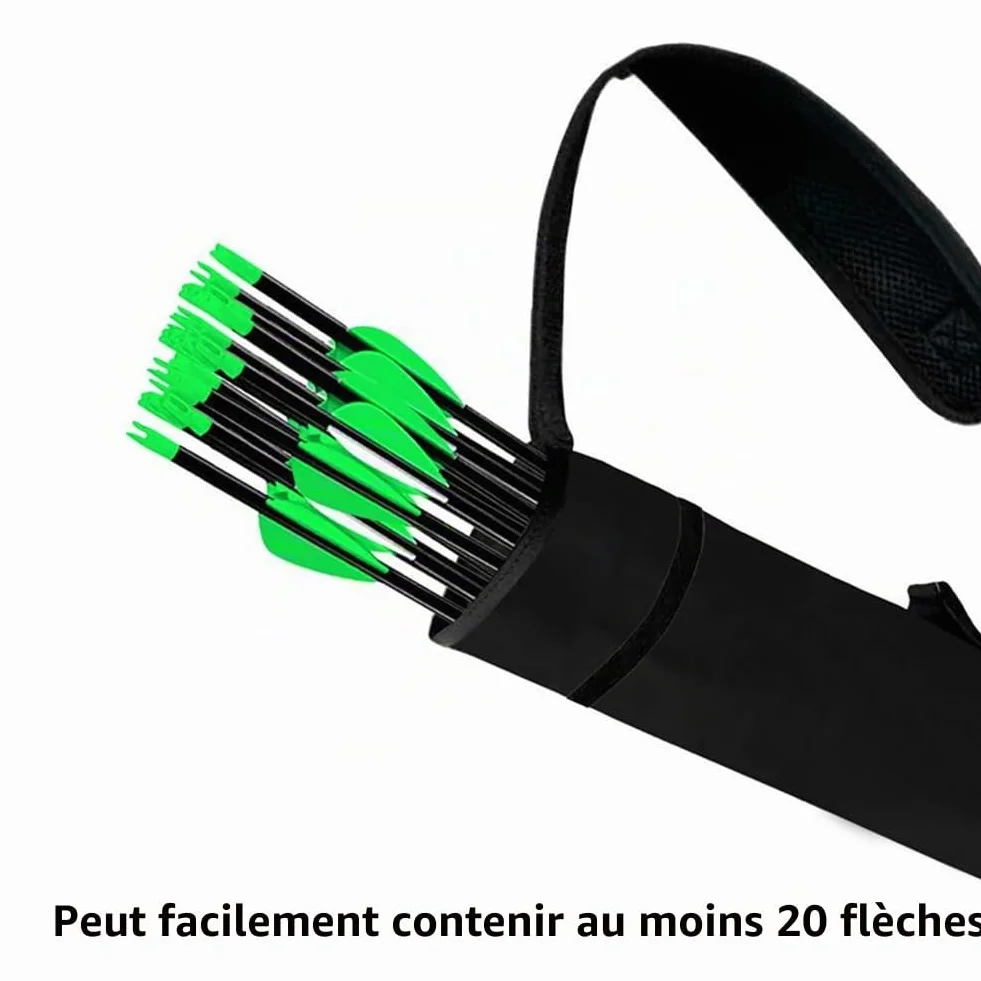 Tokaneit Carquois de Tir à l'arc,Sac de Tir à l'arc Portable,Sac de Tir à l'arc de Grande Capacité,Sac de Flèche à Bandoulière Réglable,Sac de Tir à l'arc Extérieur,Sac de Tir à l'arc en Nylon