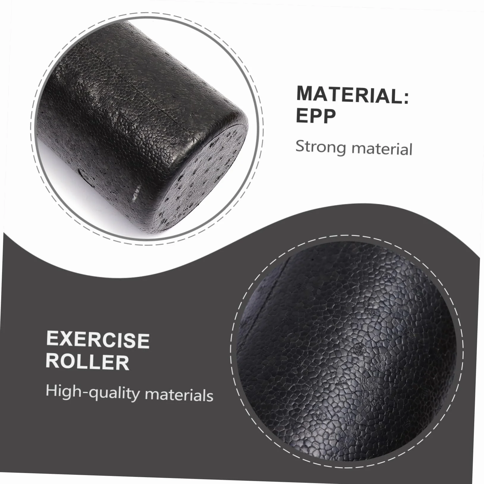 GANAZONO Rouleau De Massage Yoga en Mousse Solide 15x60cm, Rouleau De Récupération Musculaire Haute Densité, pour Jambes Et Bras, Entraînement Pilates Et Relaxation Musculaire