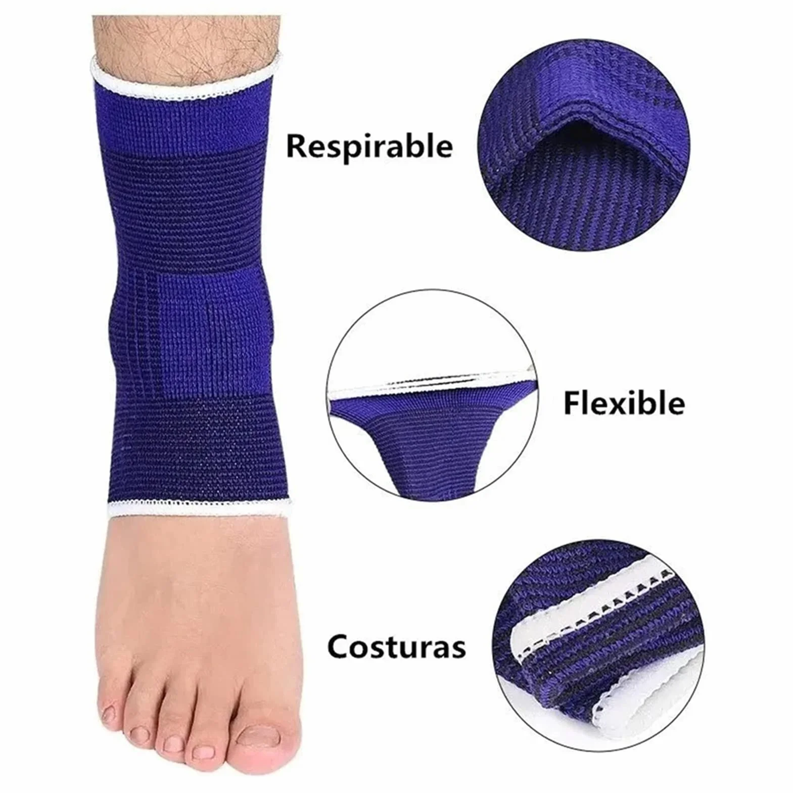 Topyond 2 Pièces De Coussinets De Cheville Tricotés Pour L'extérieur, Protection de la Cheville Et Coussinets De Sport Chauds, Adaptés à une Variété De Sports, Confortables Et Respirants