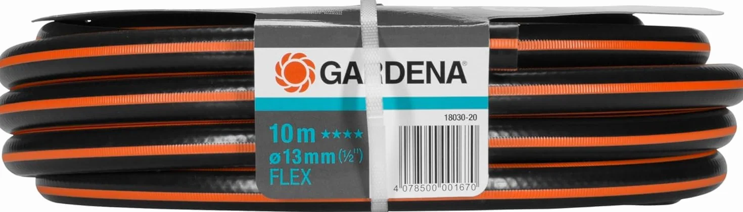 Gardena Tuyau de Comfort FLEX 13 mm (1/2 Pouce) 10 m tuyau jardin flexible pression d'éclatement 5 bars (18030-20)