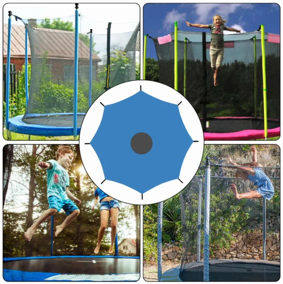 Housse D'ombrage de Trampoline, 183 244 305 366 427 cm Couverture D'ombrage de Trampoline, Protection Trampoline, Toit Pare-Soleil pour Trampoline, Anti-UV & imperméable