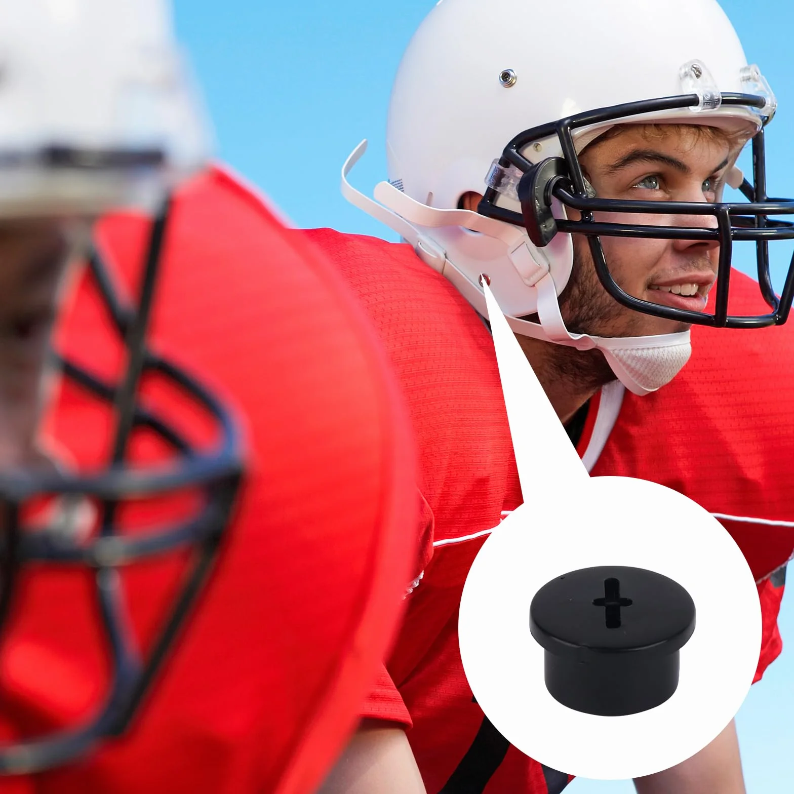 Vis de Valve de Vessie pour Riddell Speedflex et Speed Icon, Vis Valve Vessie Plastique pour Casque Football Bouchons Valve Pratiques pour Casques Rugby pour Adultes et Jeunes(Noir)