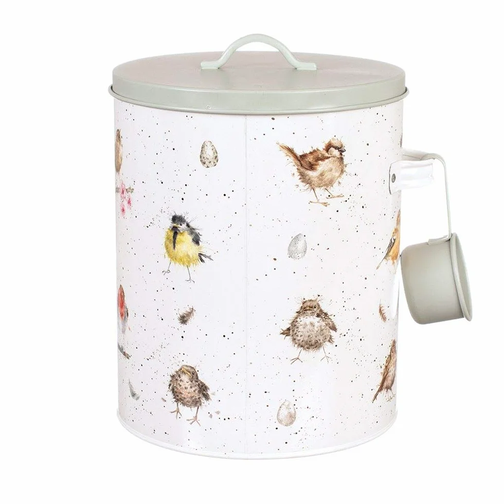 Wrendale Feed The Birds Pot de conservation en étain avec pelle