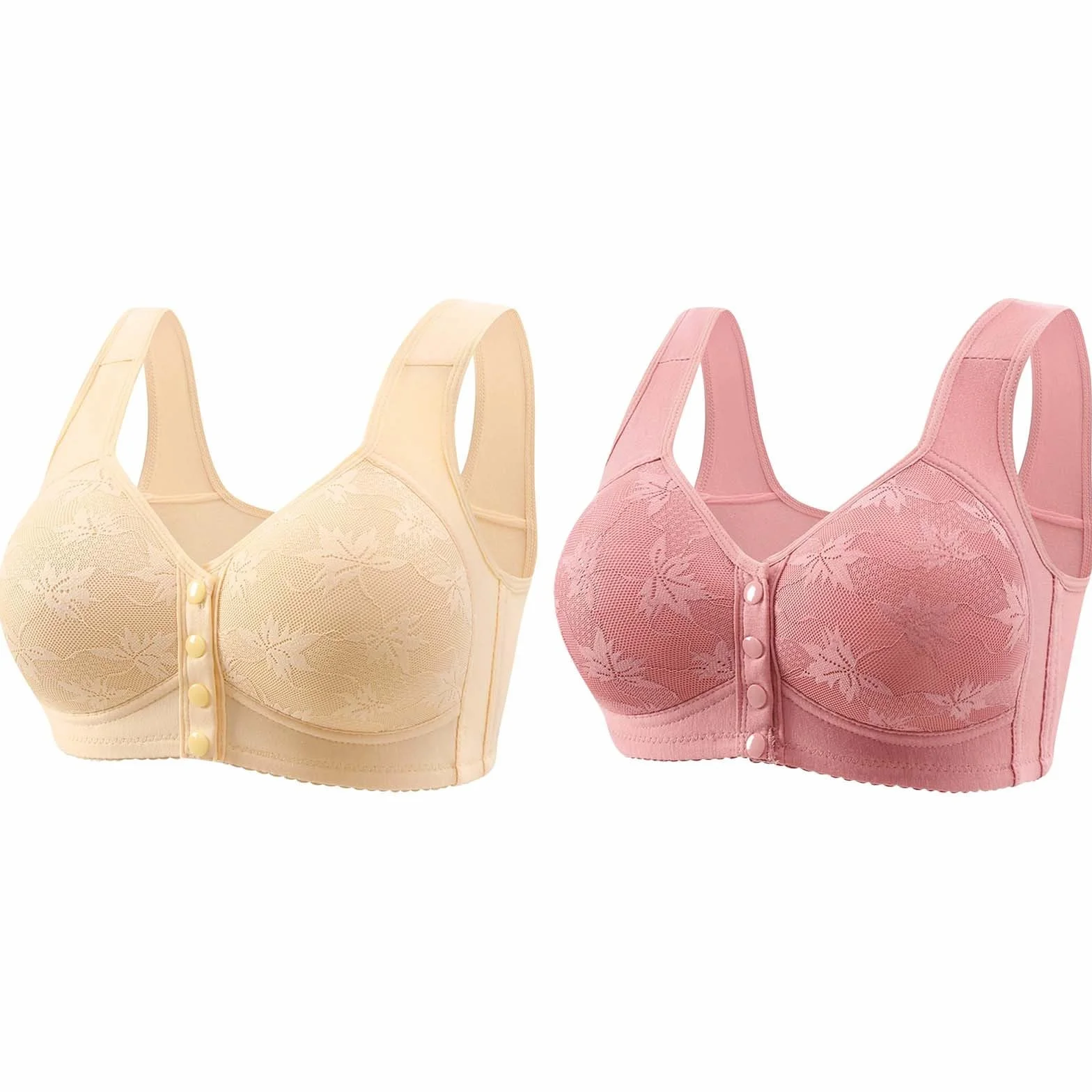 Soutien-Gorge Confortable pour Femmes Boutonné Devant sous-vêtements