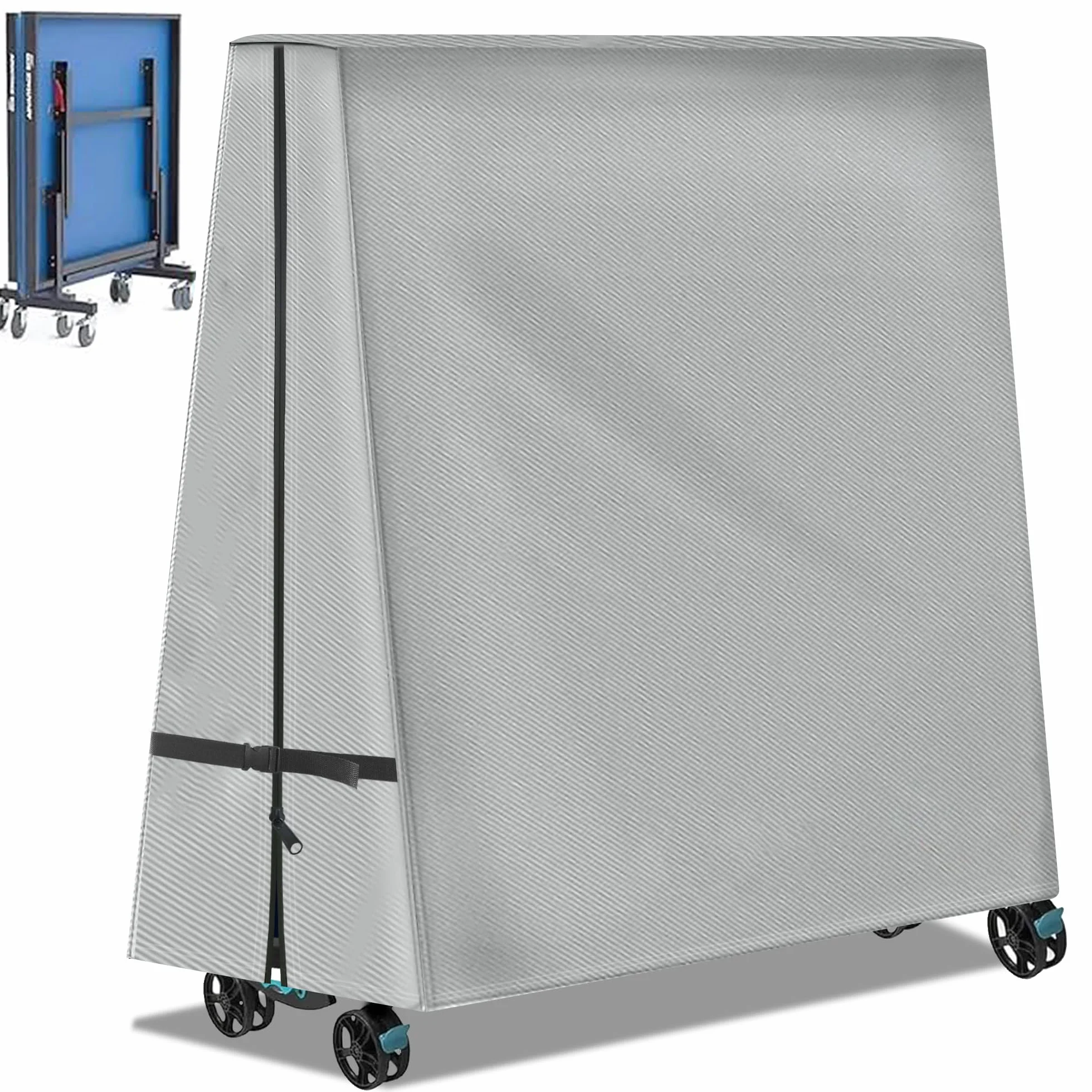 Housse Table Ping Pong Extérieure, 600D Couverture de Table de Tennis, Bâche Imperméable Housse de Protection pour Table de Ping-Pong