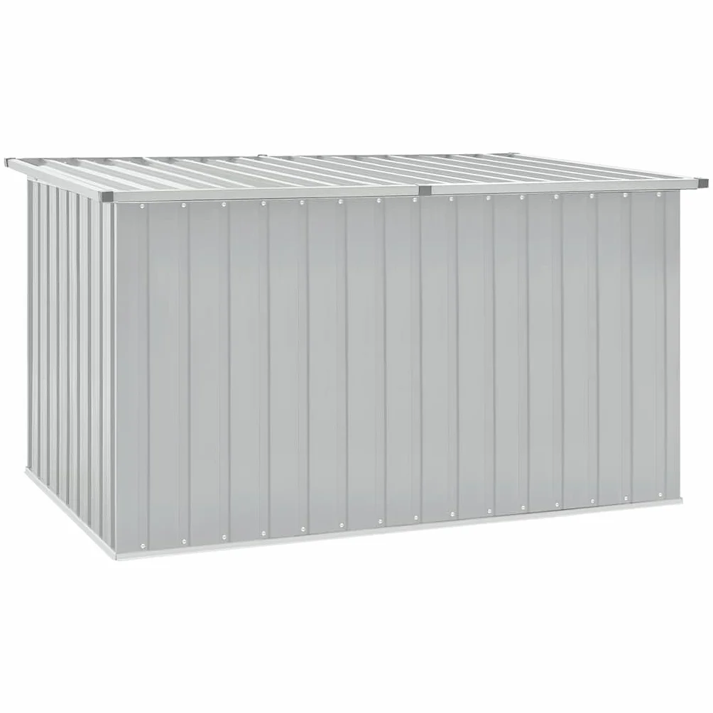 vidaXL Boîte de Rangement Jardin Coffre Stockage Extérieur Gris