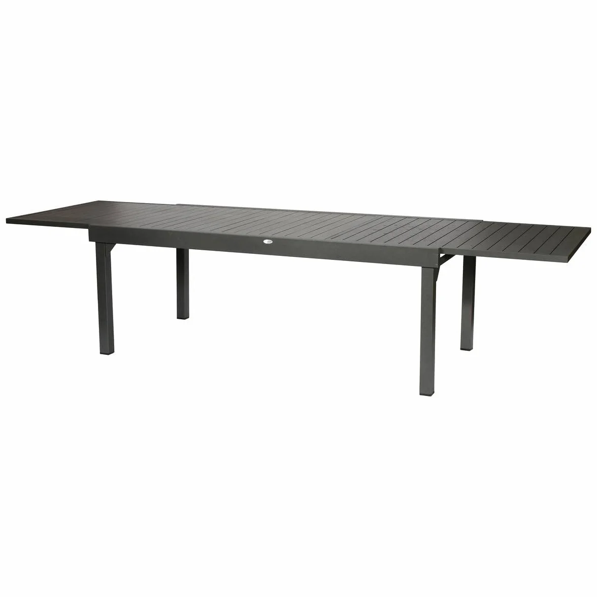 Table de Jardin Extensible Piazza Gris Graphite 12 Places Aluminium Antirouille