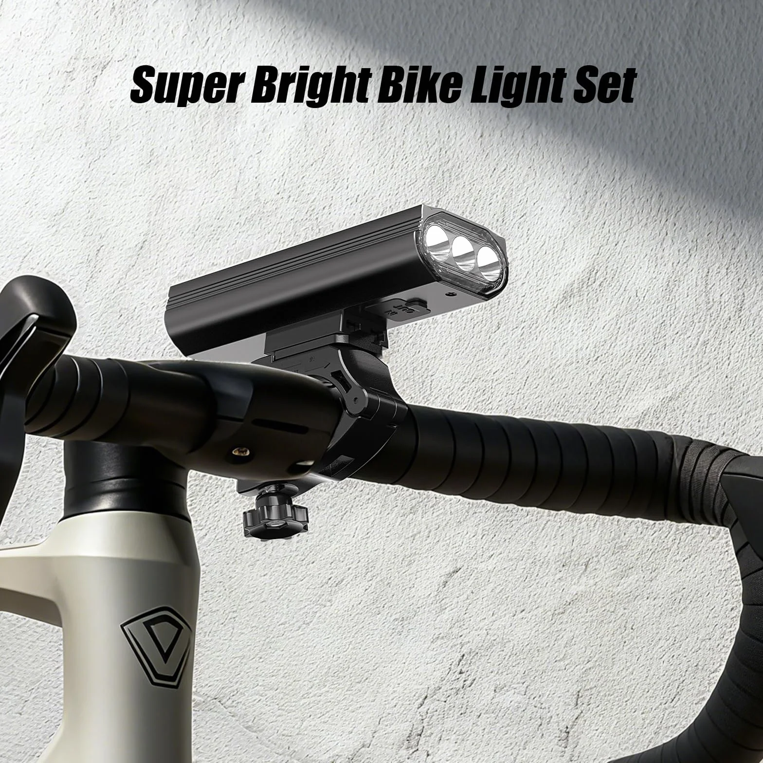 Rechargeable Lampe Velo, 8 Heures Temps d'Endurance IPX5 Phare Velo avec Ecran d'Affichage De La Batterie, Etanche, 4+2 Modes d’Eclairage pour Le VTT, La Ville Et Les Sorties Nocturnes